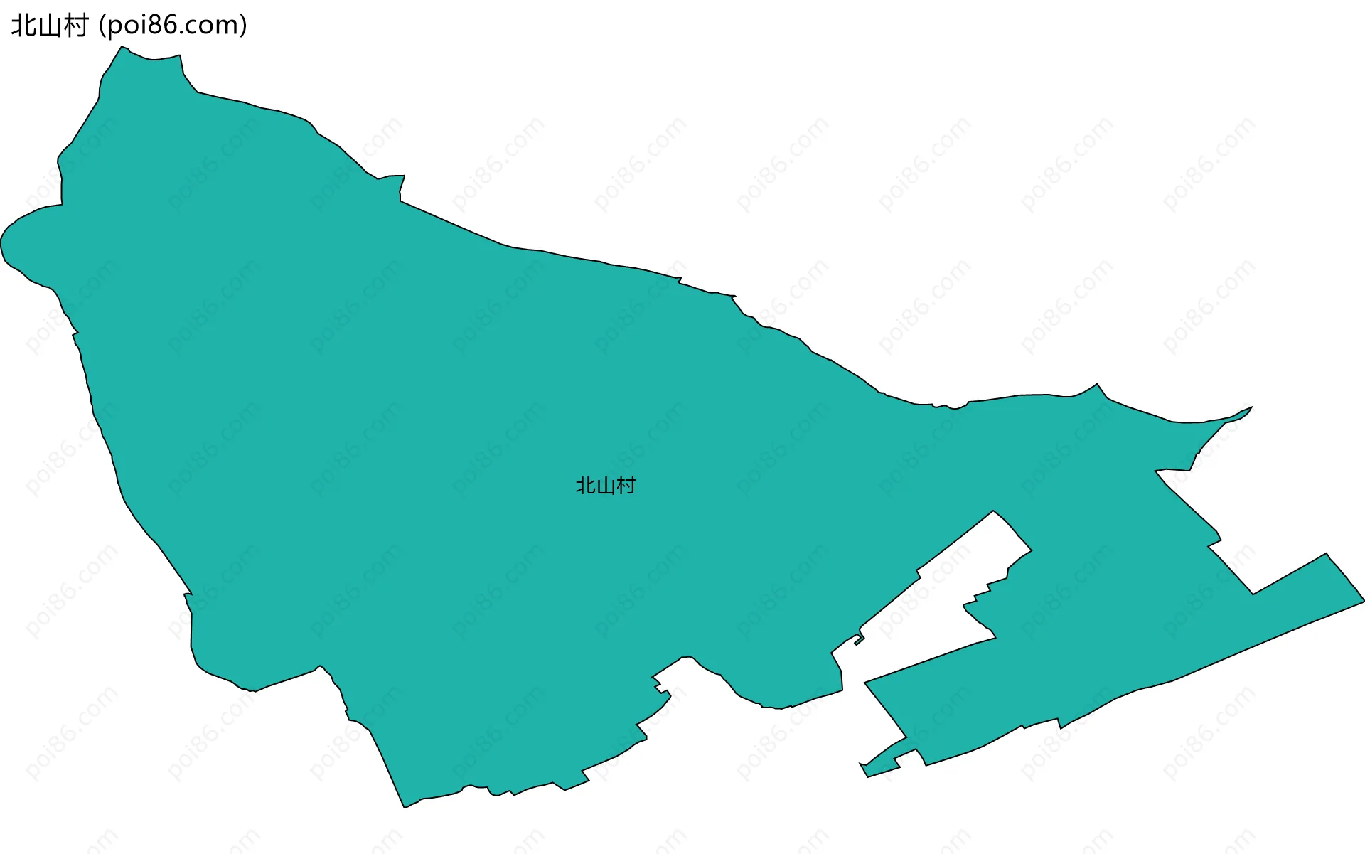 北山村边界地图