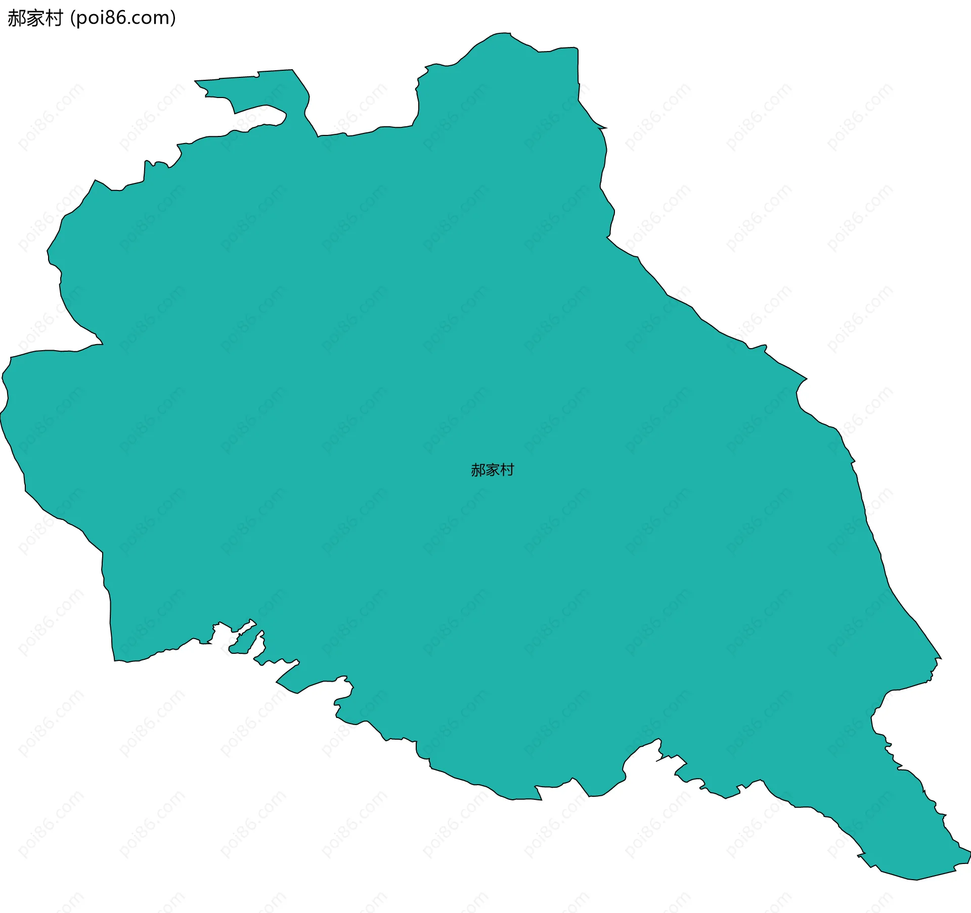 郝家村边界地图