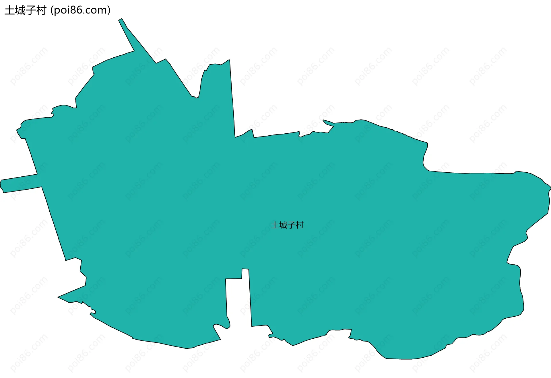 土城子村边界地图