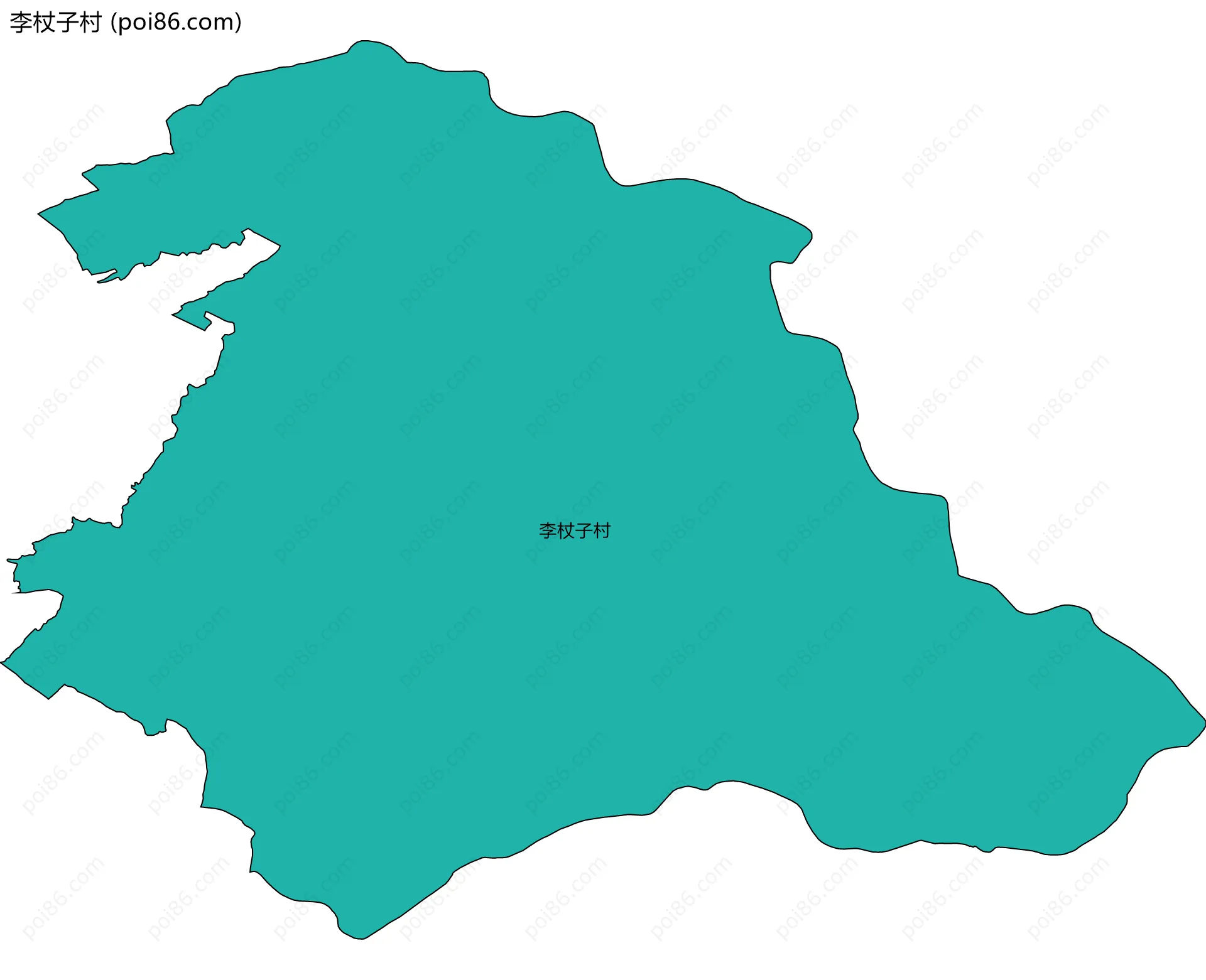 李杖子村边界地图
