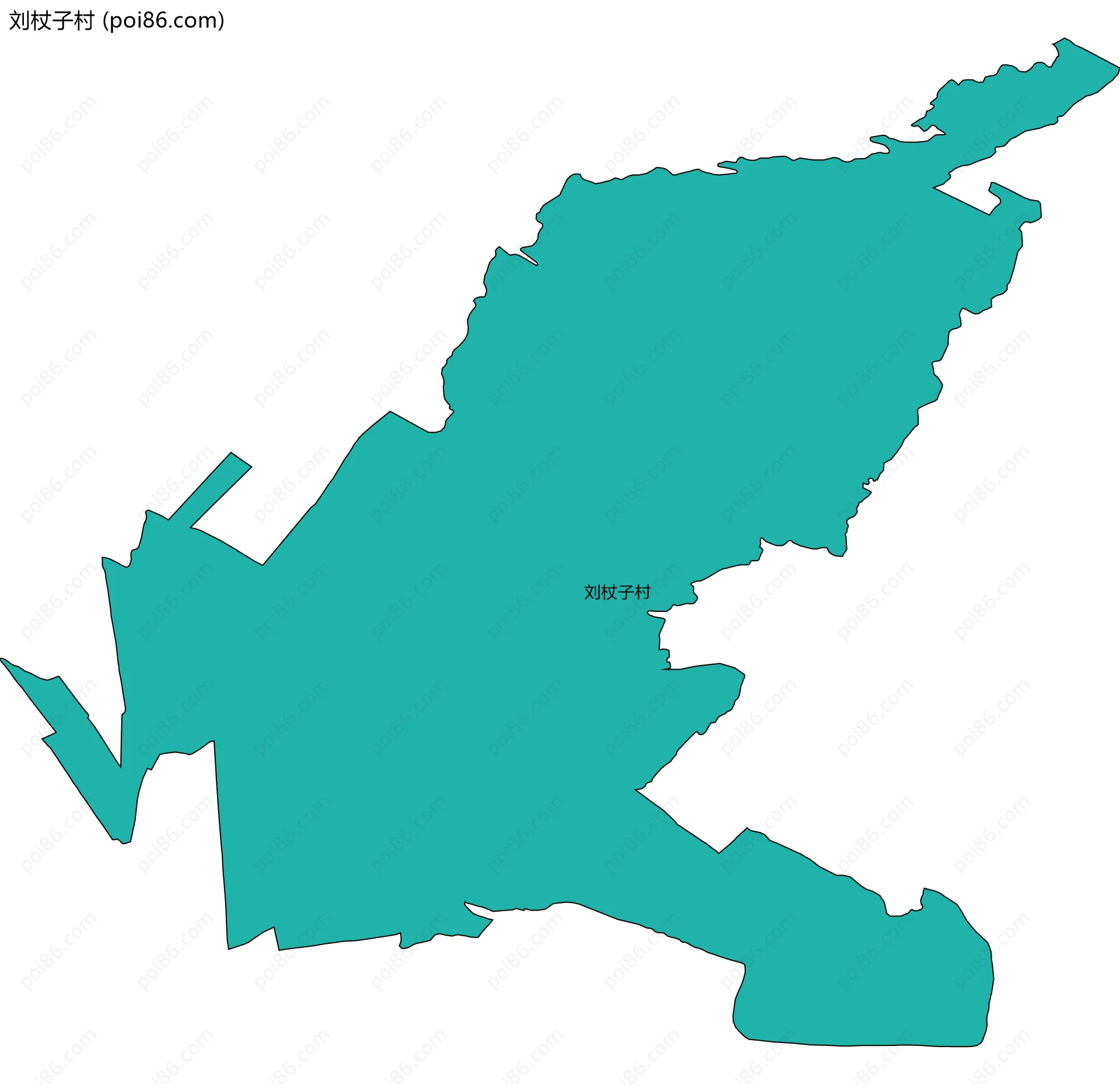 刘杖子村边界地图
