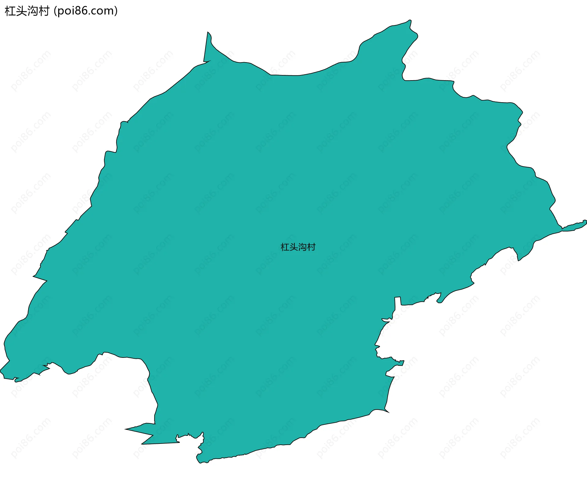 杠头沟村边界地图