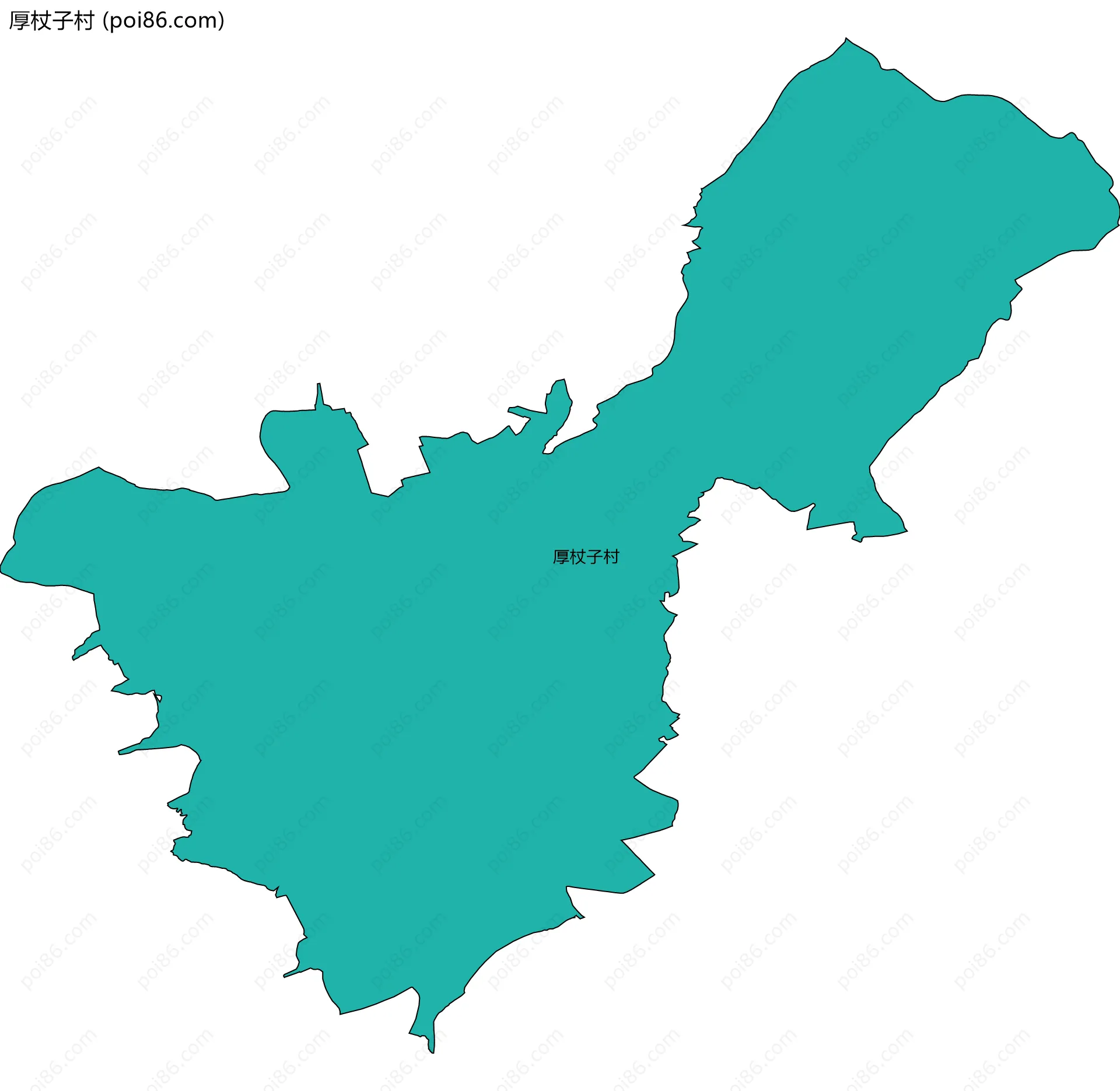厚杖子村边界地图