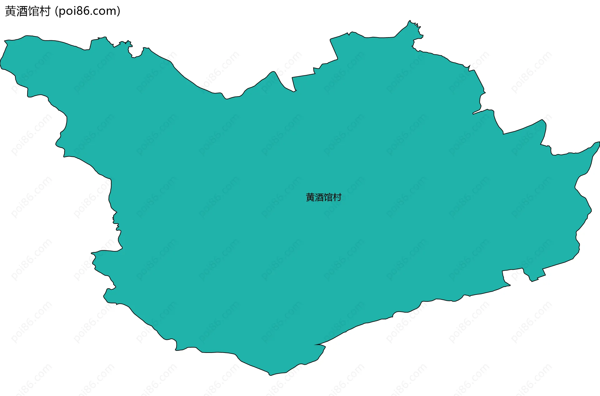 黄酒馆村边界地图