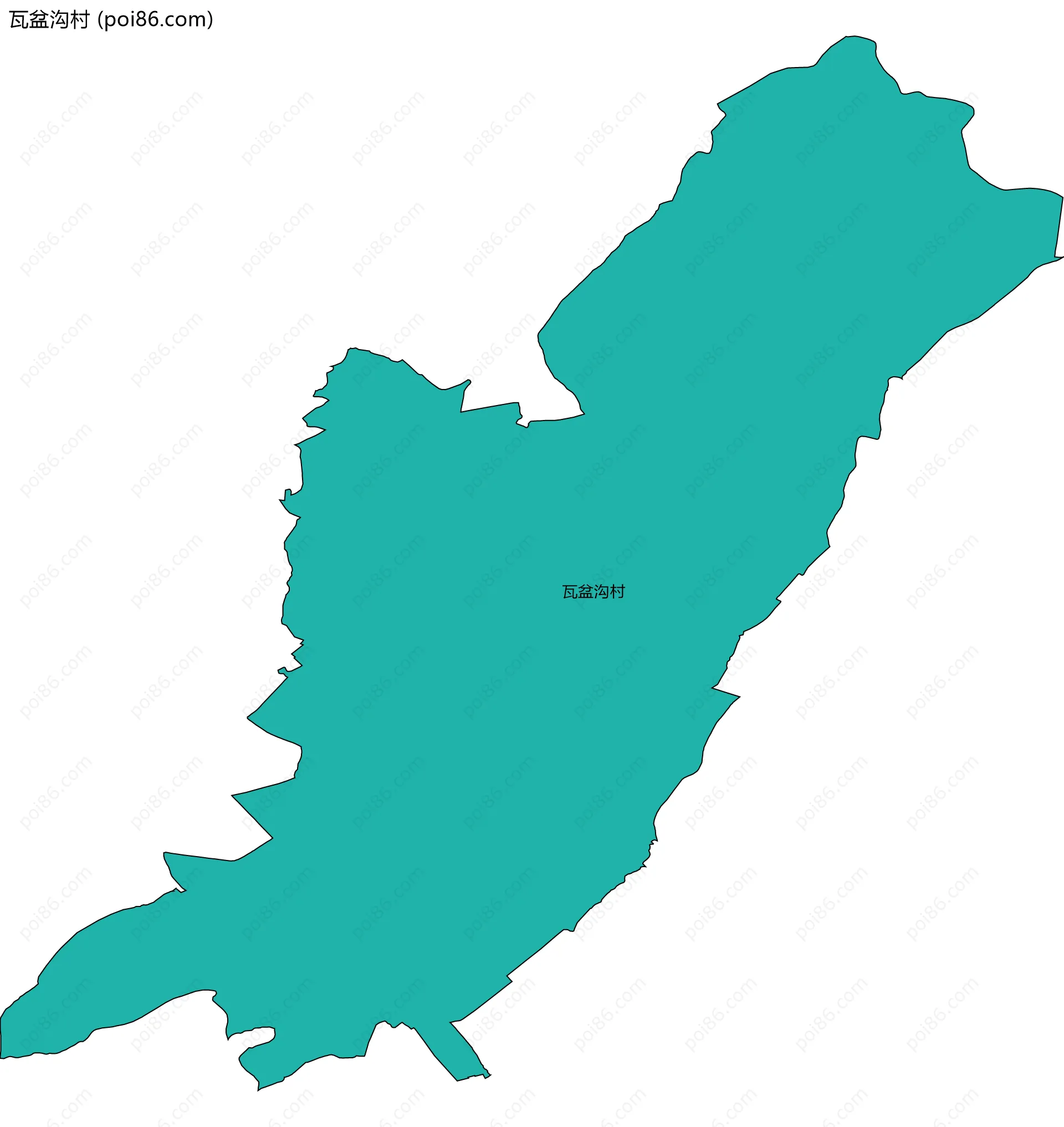 瓦盆沟村边界地图