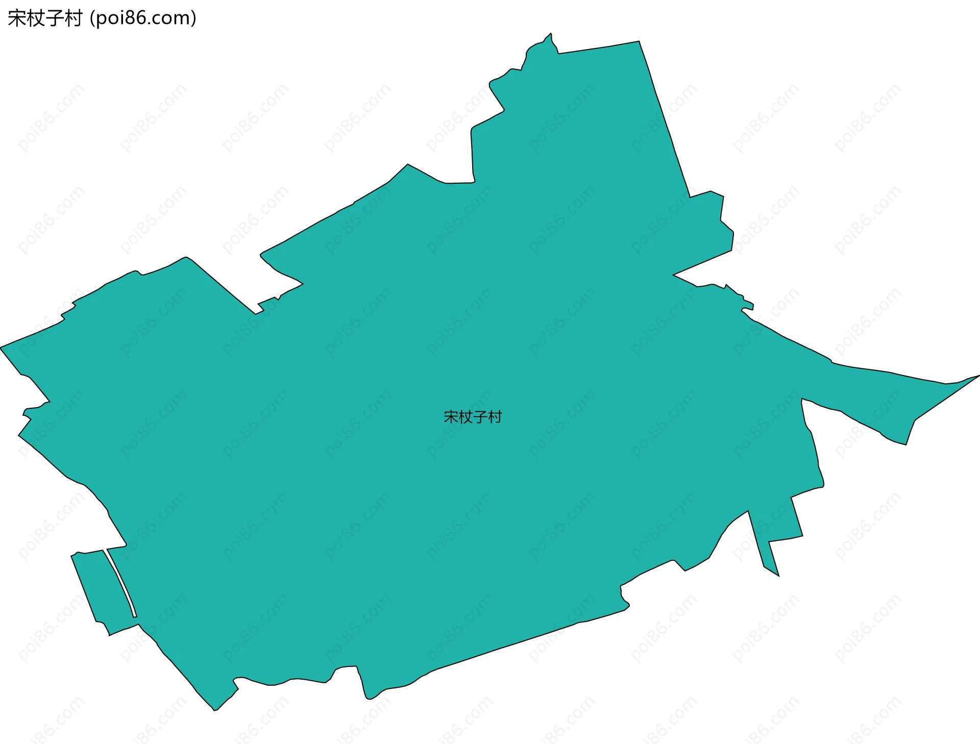 宋杖子村边界地图