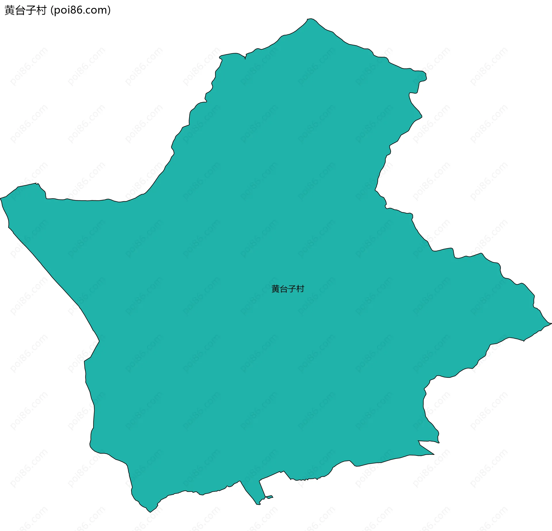 黄台子村边界地图