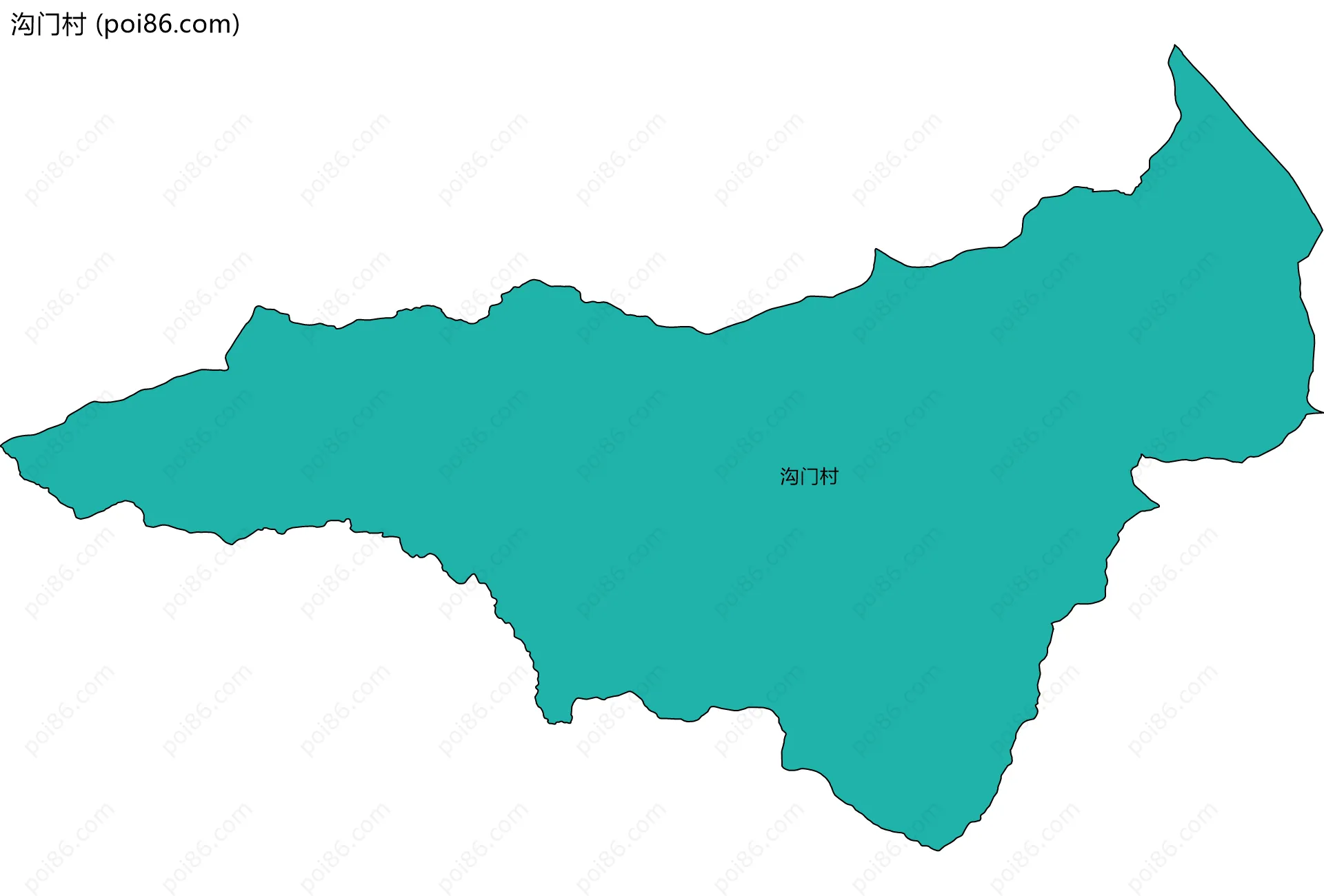 沟门村边界地图