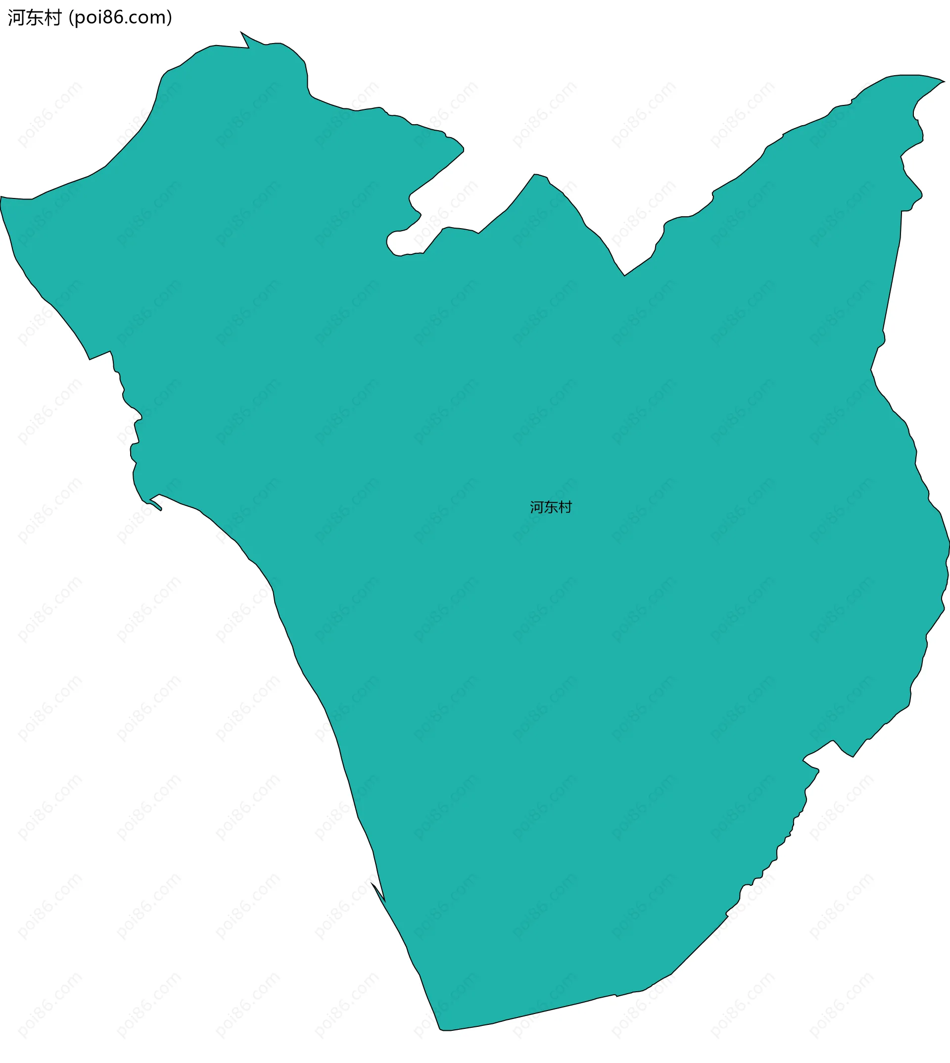 河东村边界地图