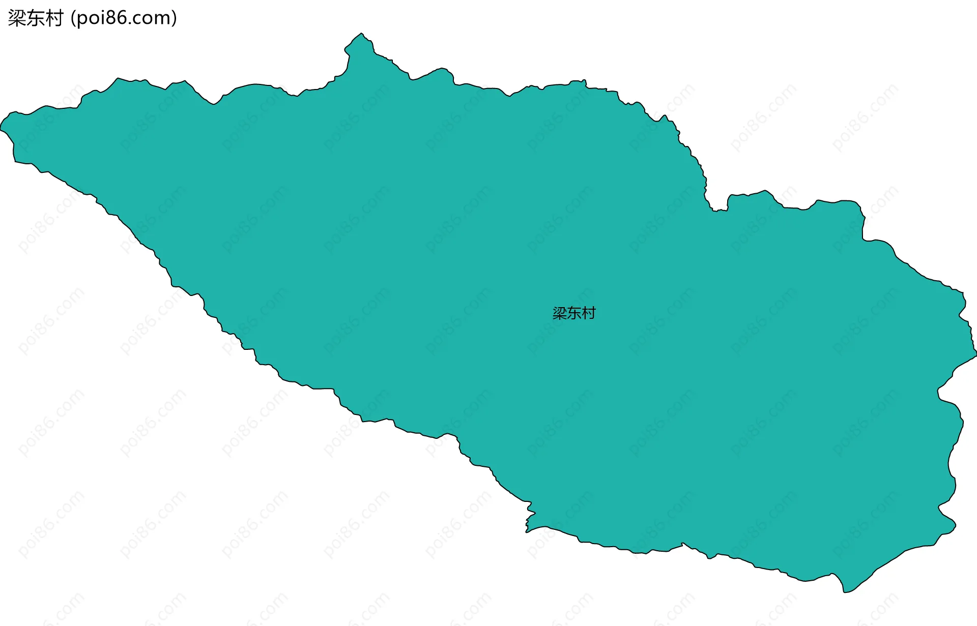 梁东村边界地图