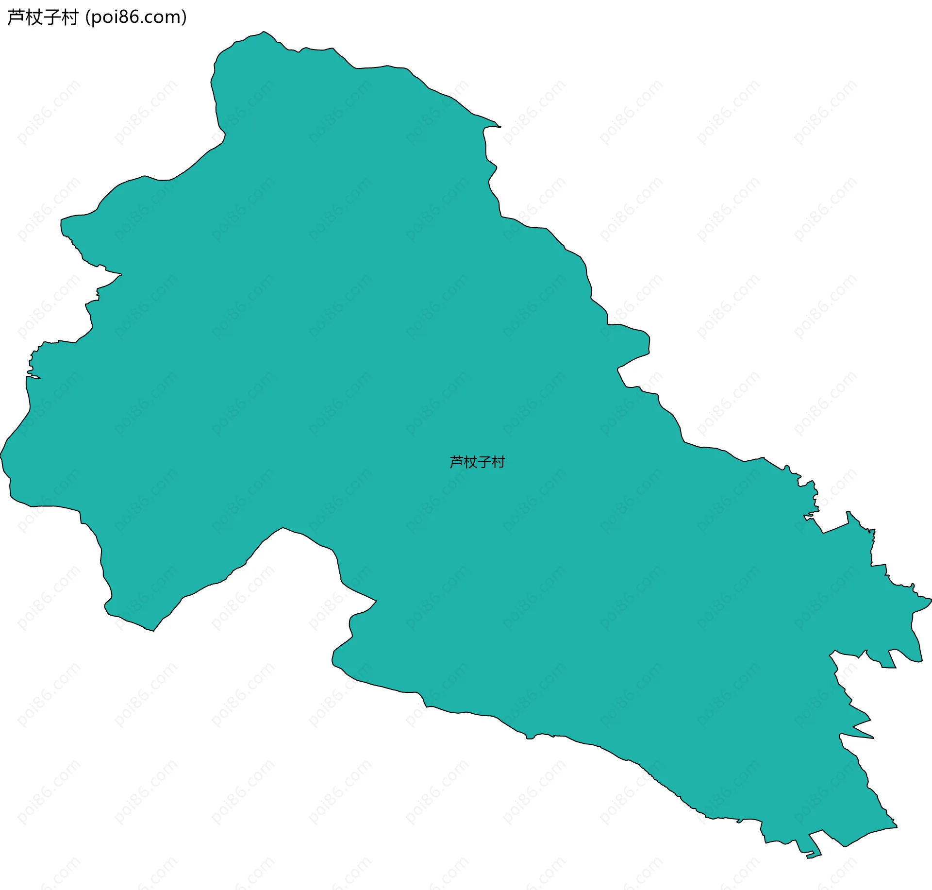 芦杖子村边界地图