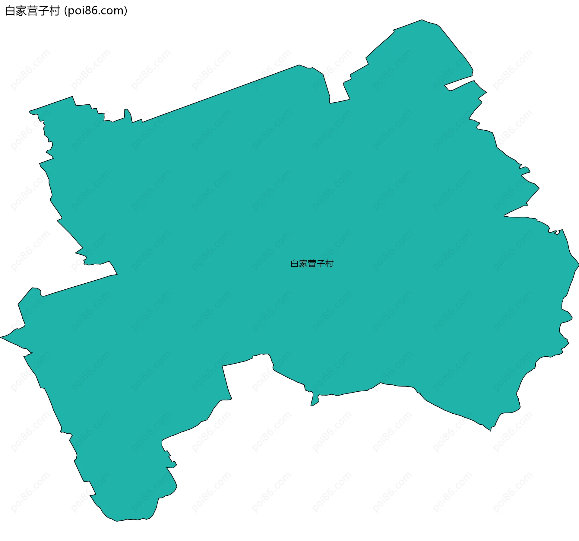 白家营子村边界地图