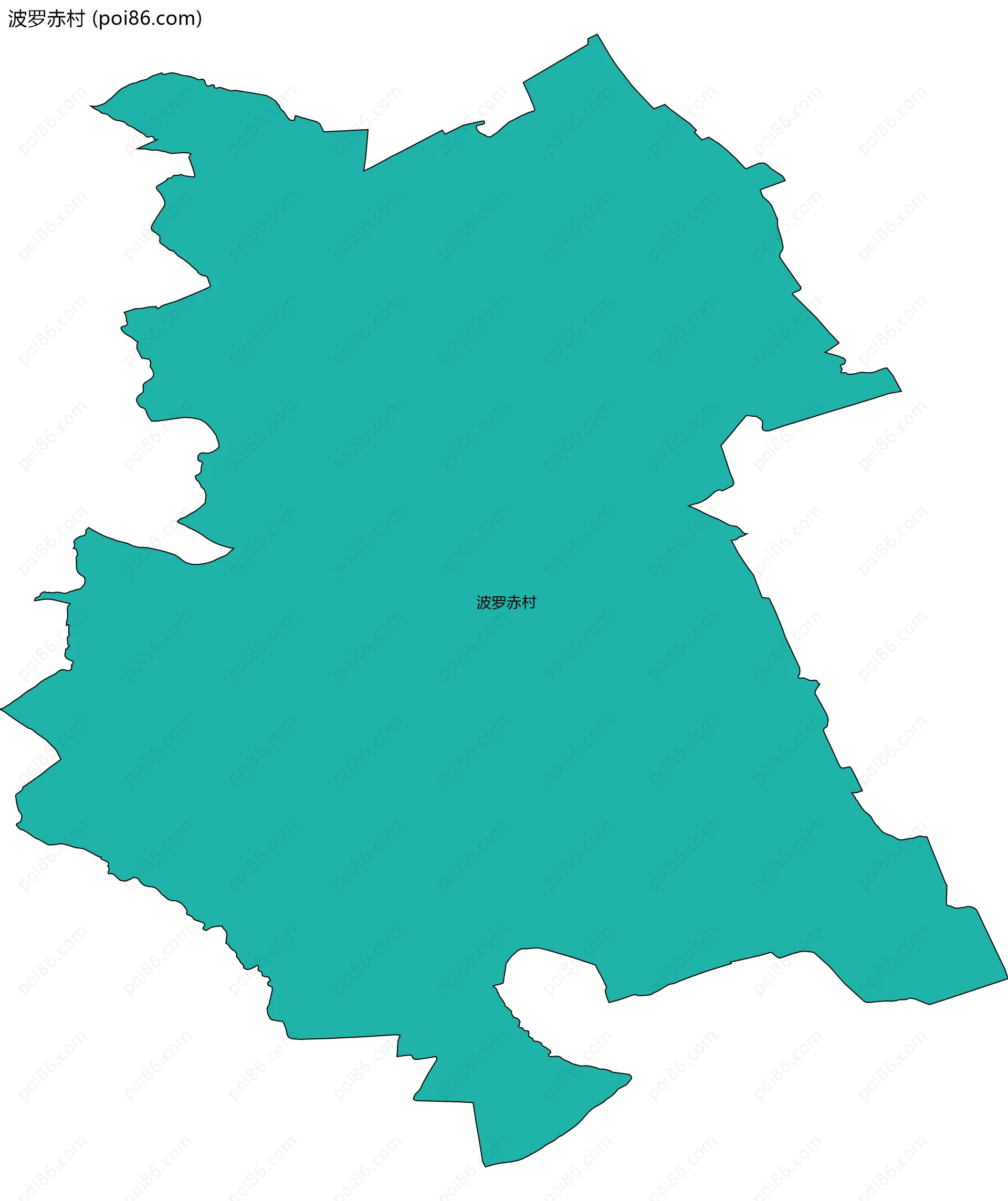 波罗赤村边界地图