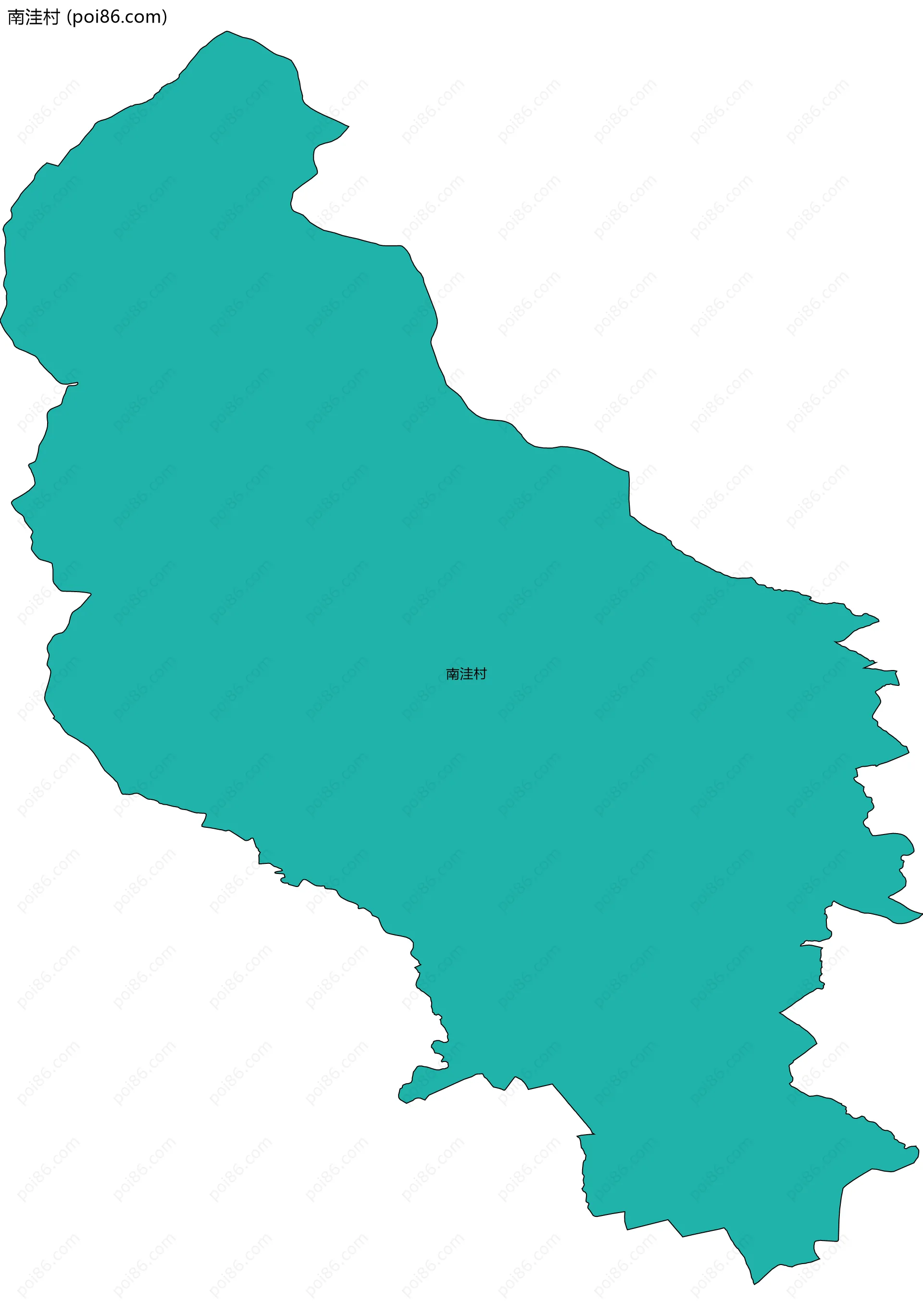 南洼村边界地图