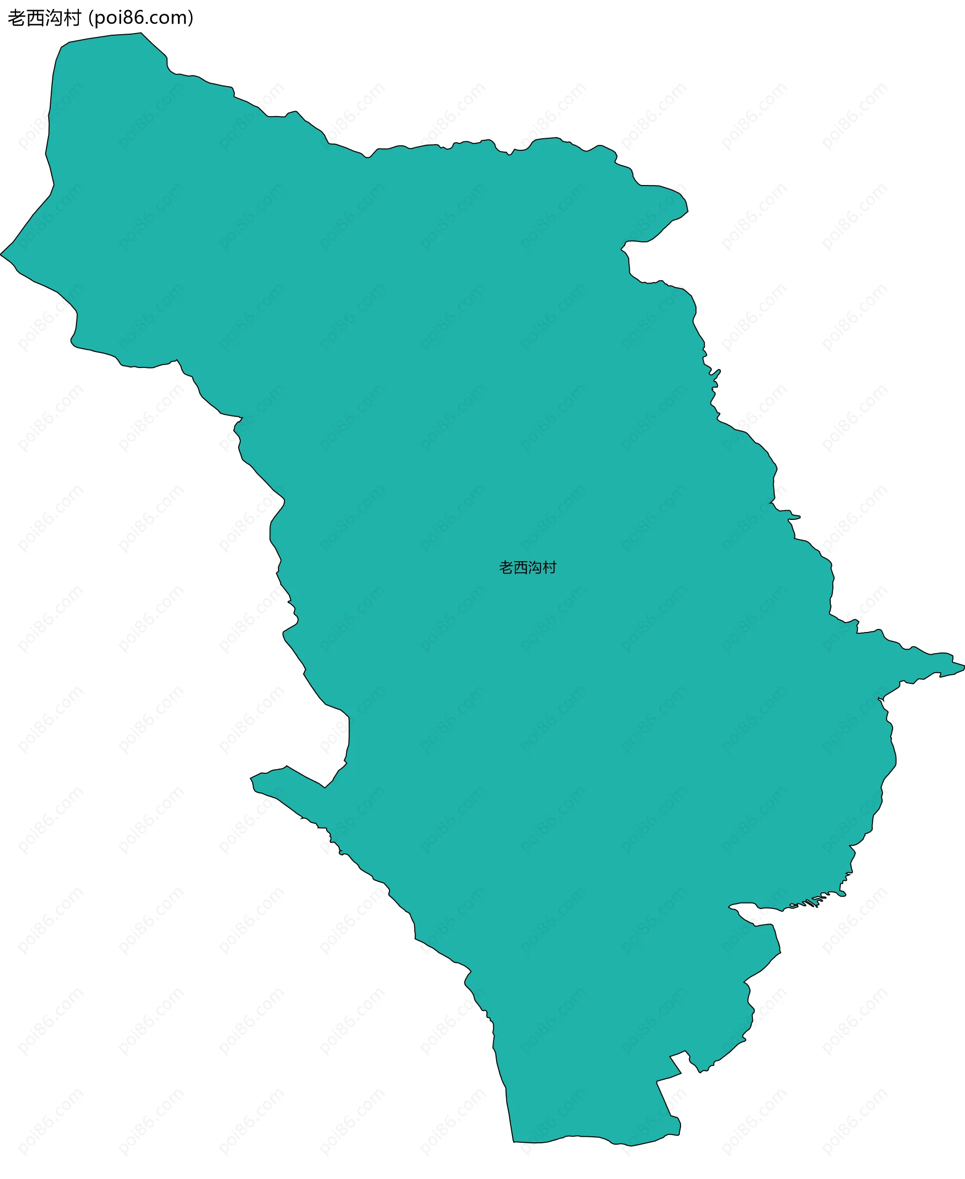 老西沟村边界地图