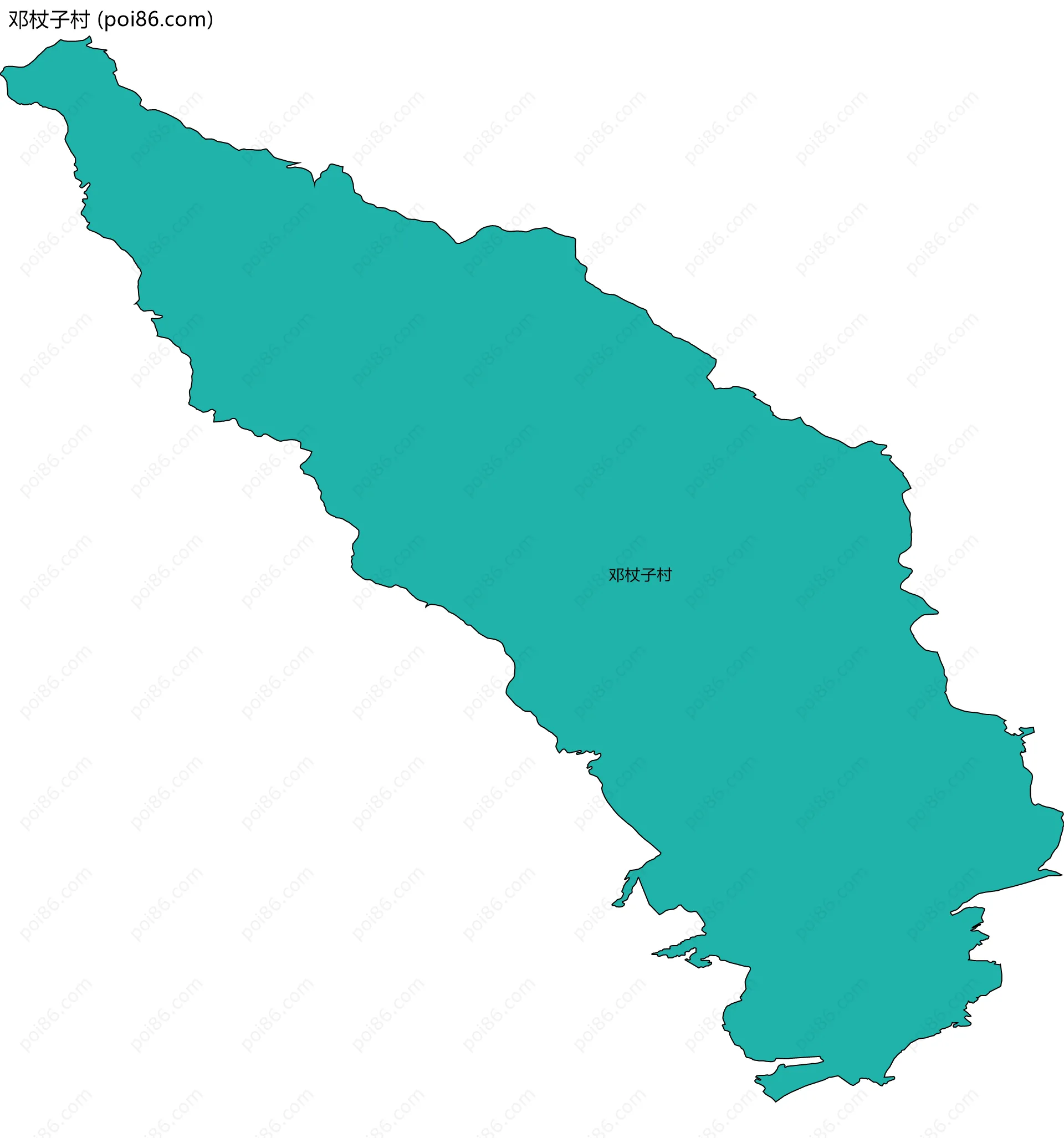 邓杖子村边界地图