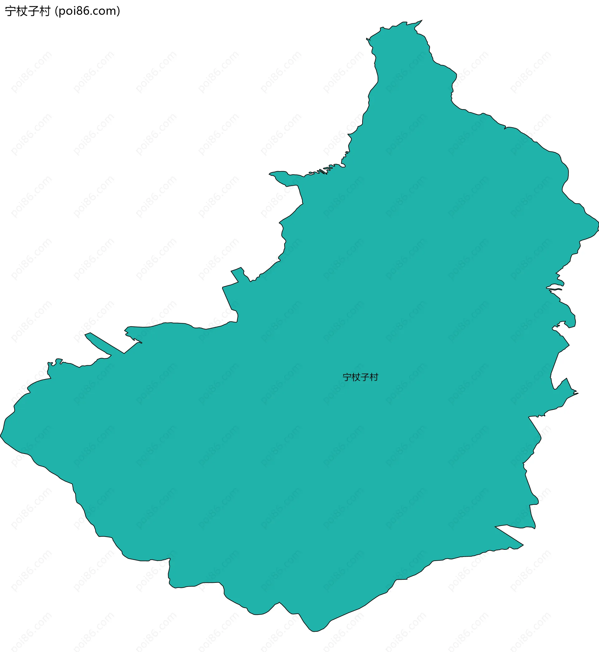 宁杖子村边界地图
