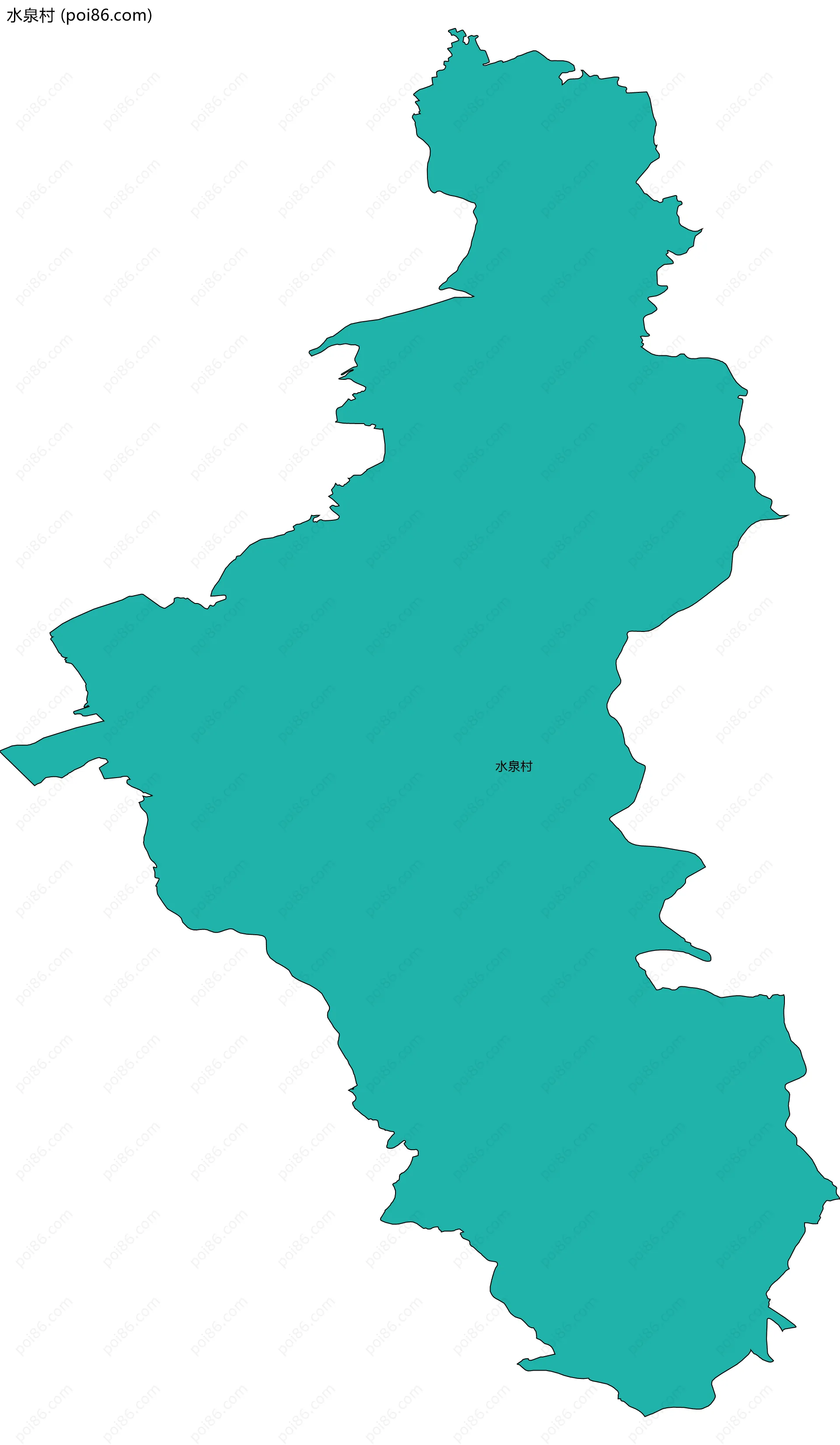 水泉村边界地图