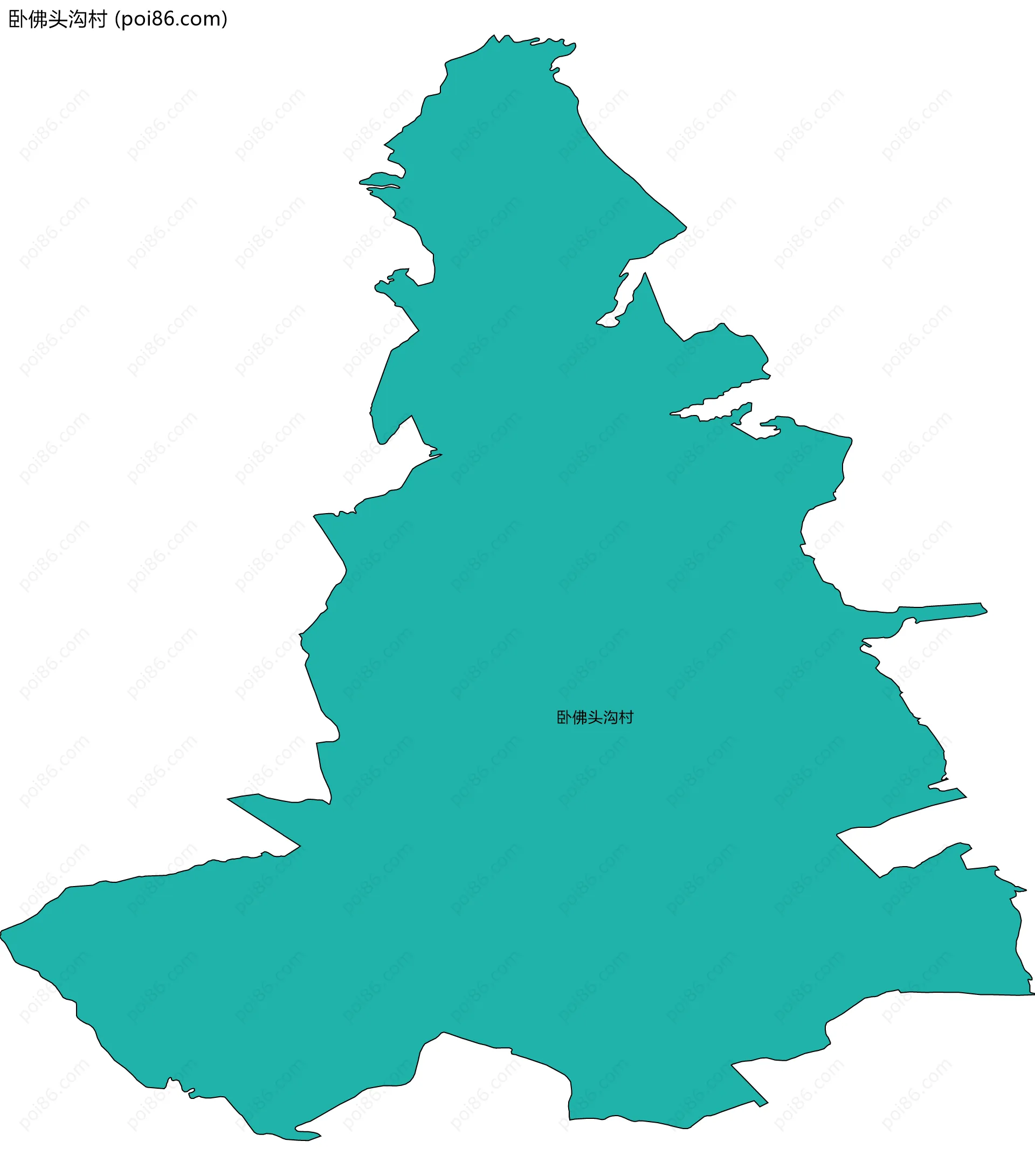 卧佛头沟村边界地图