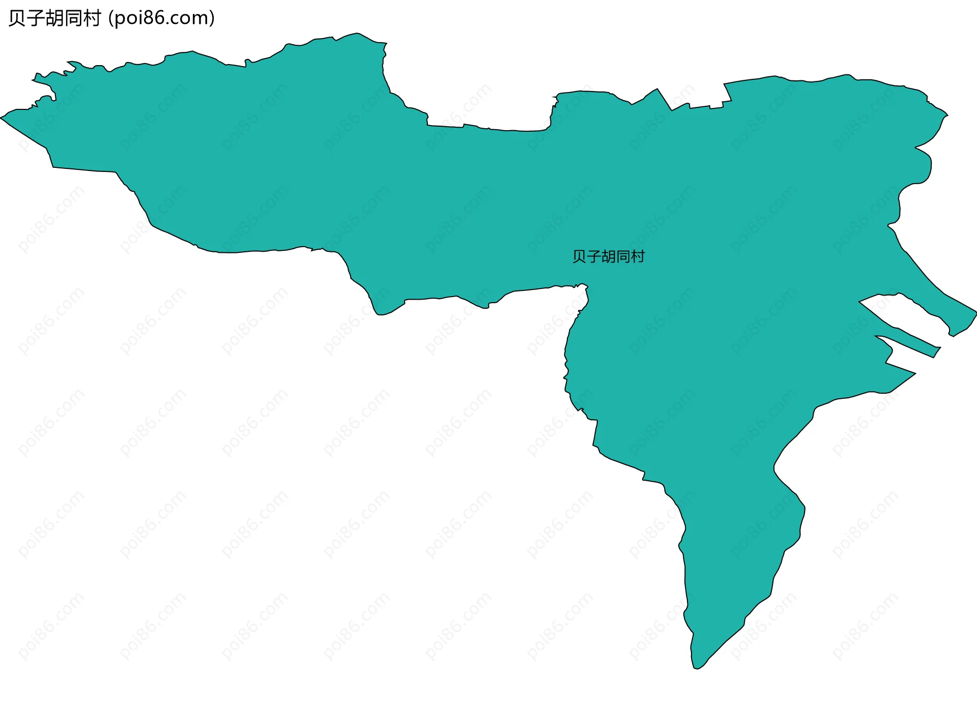 贝子胡同村边界地图