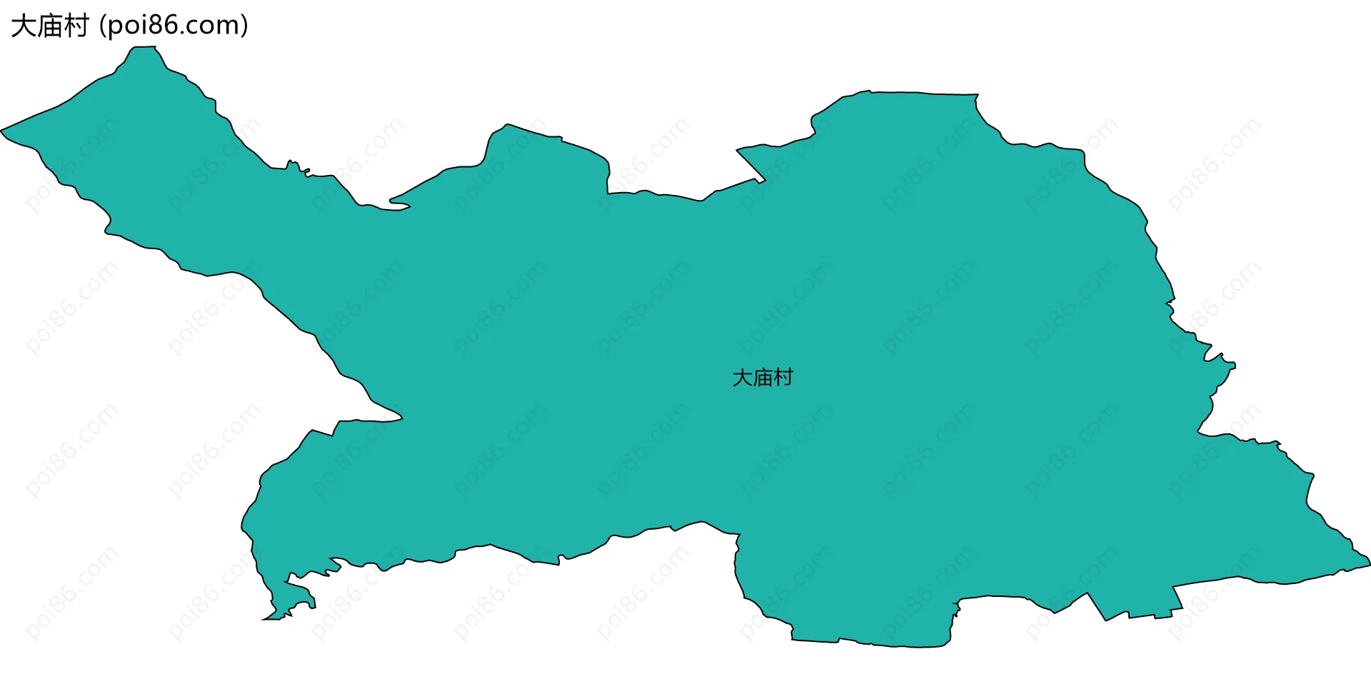 大庙村边界地图