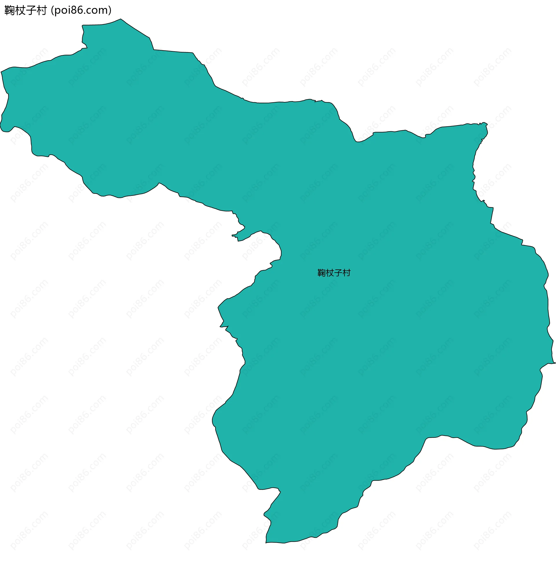 鞠杖子村边界地图