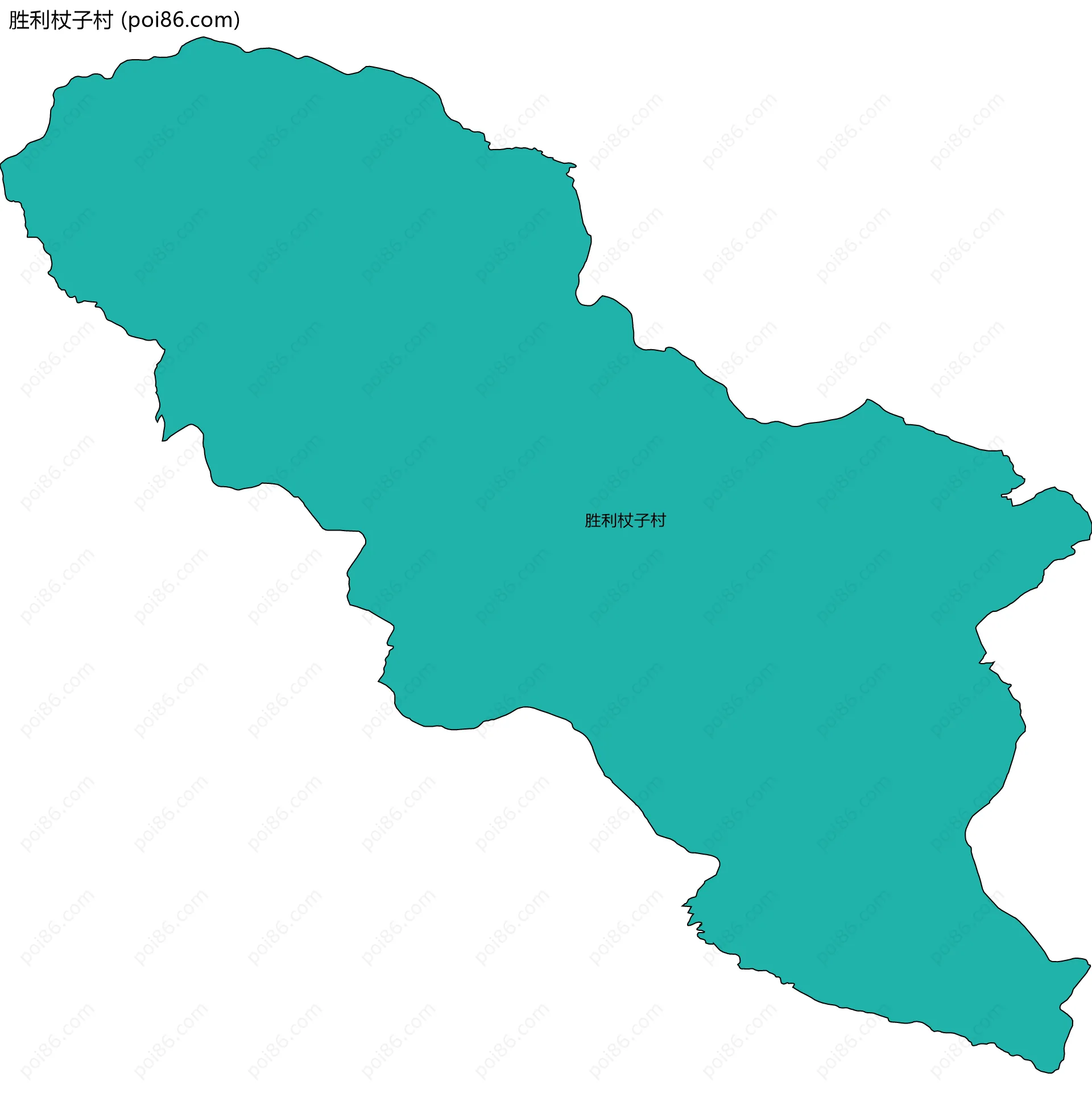 胜利杖子村边界地图