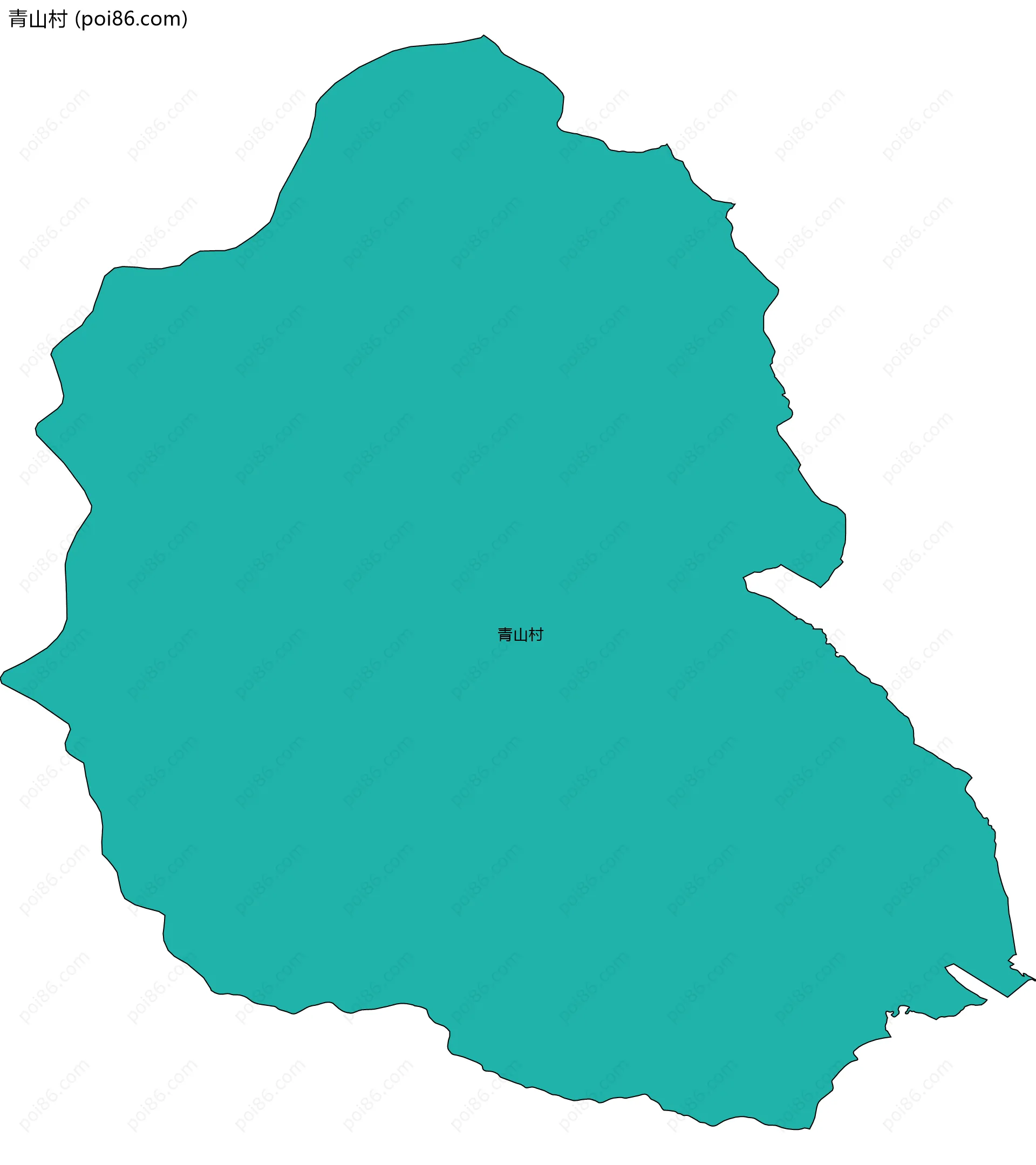 青山村边界地图