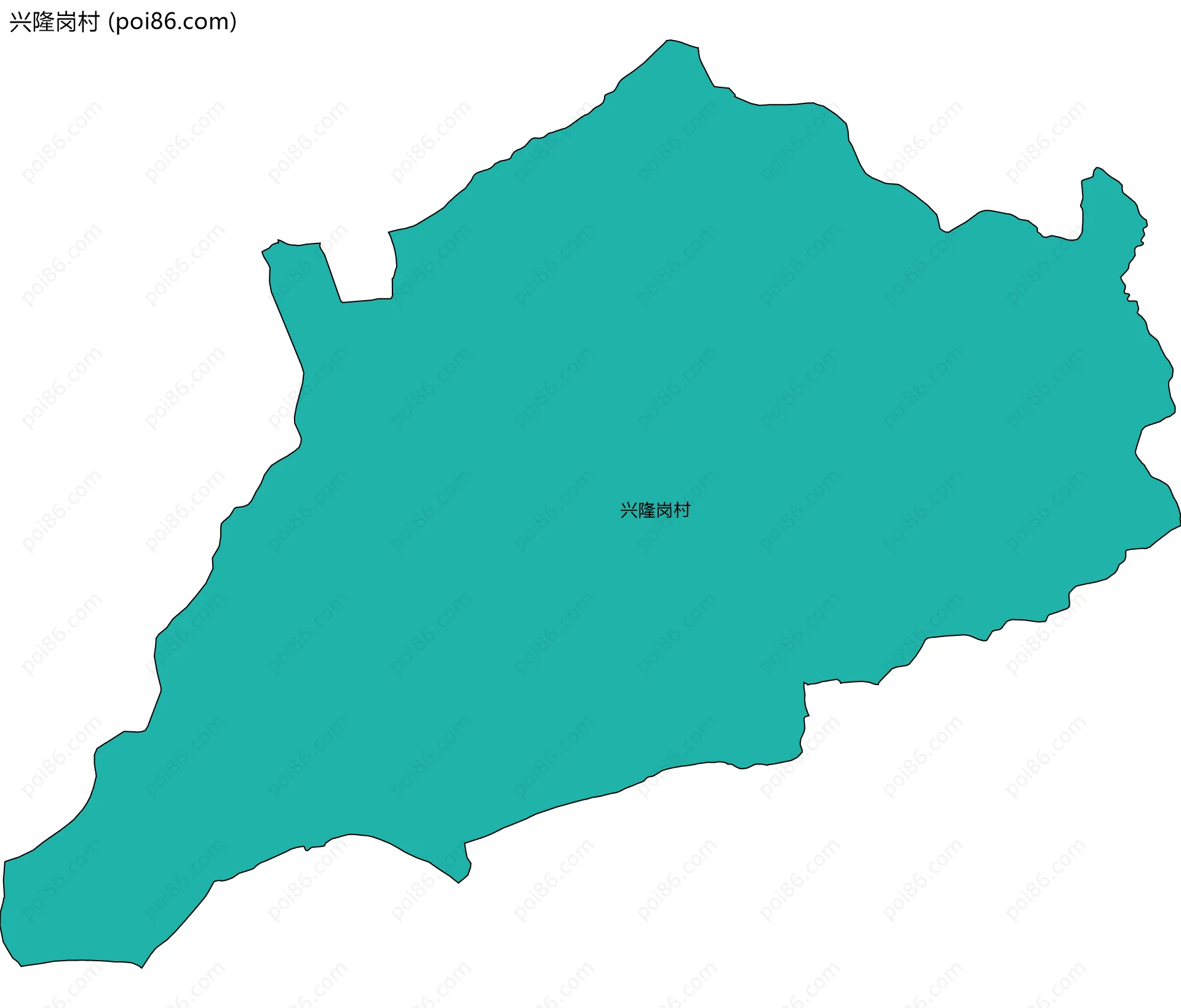 兴隆岗村边界地图
