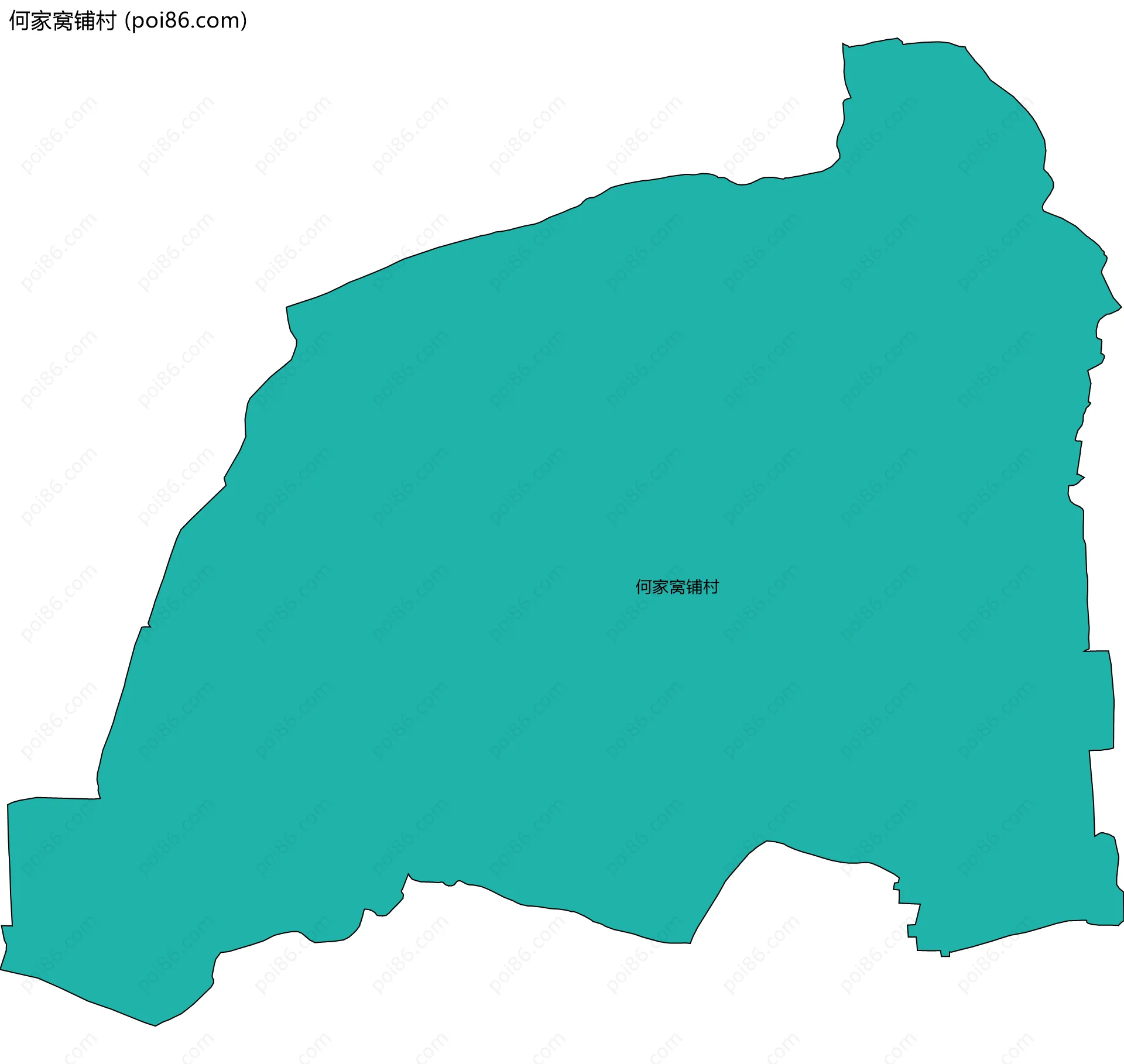 何家窝铺村边界地图