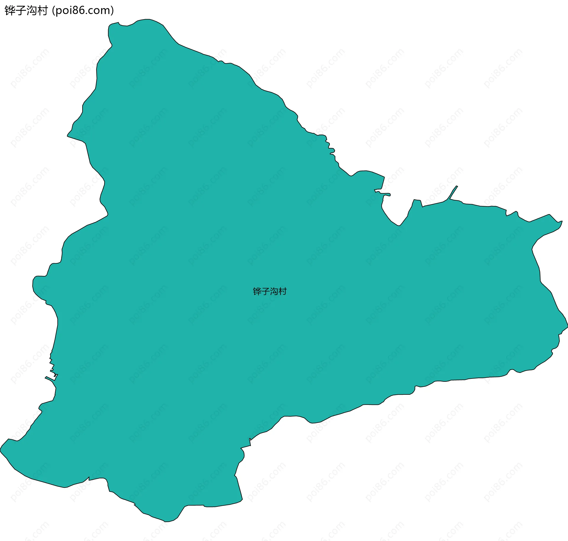 铧子沟村边界地图