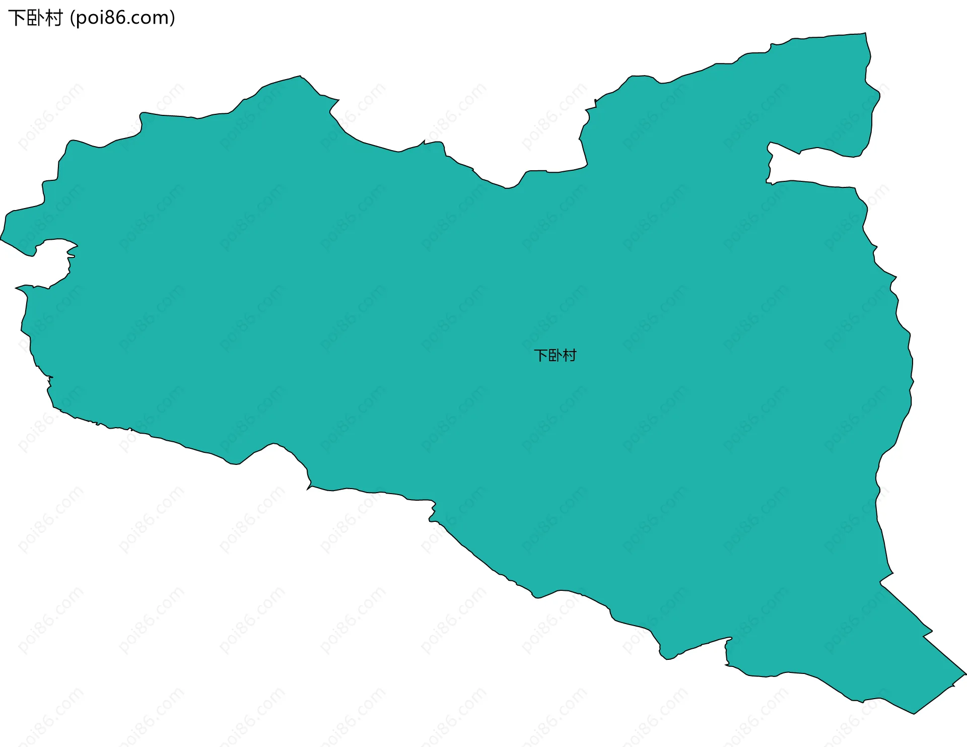 下卧村边界地图