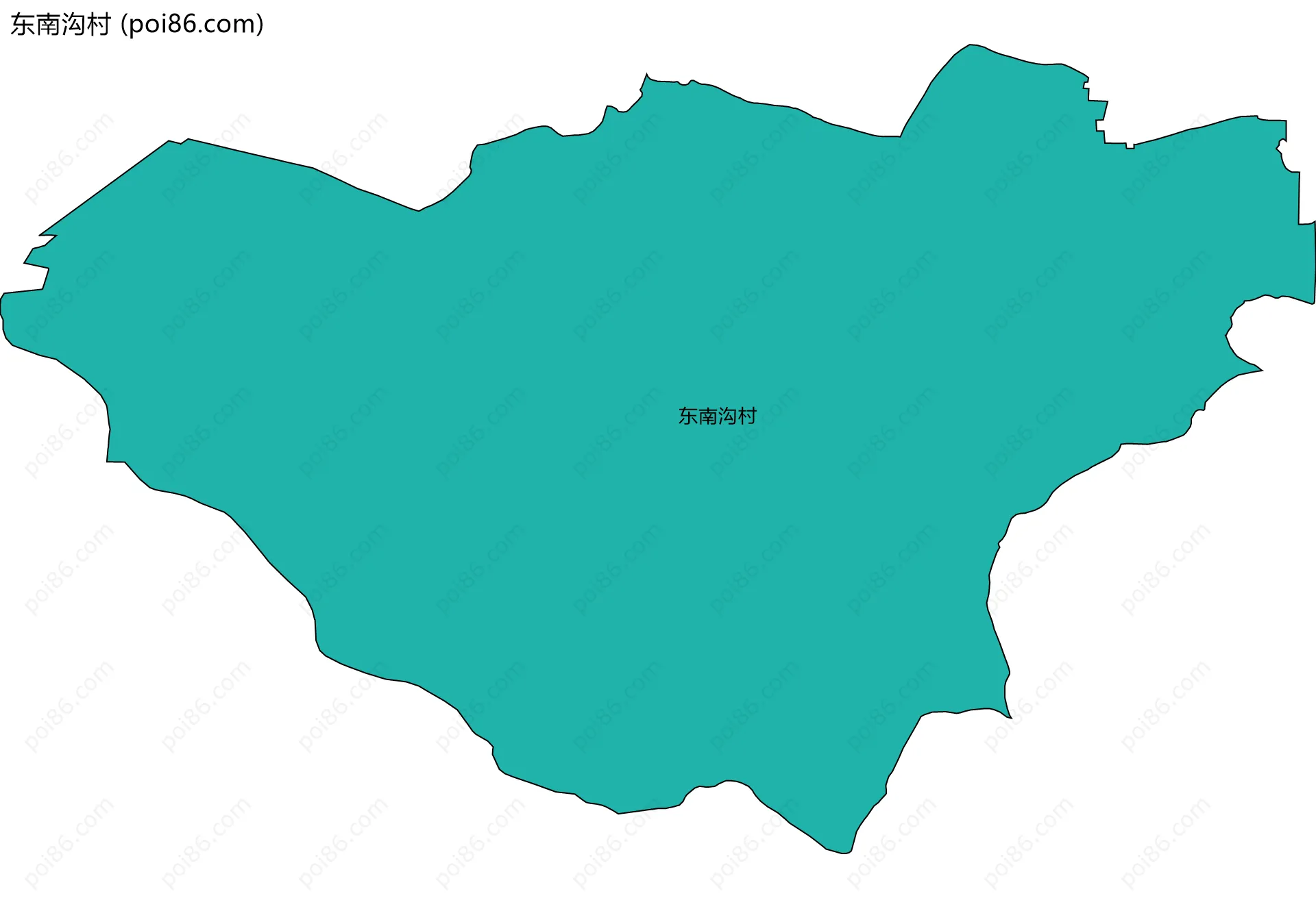 东南沟村边界地图