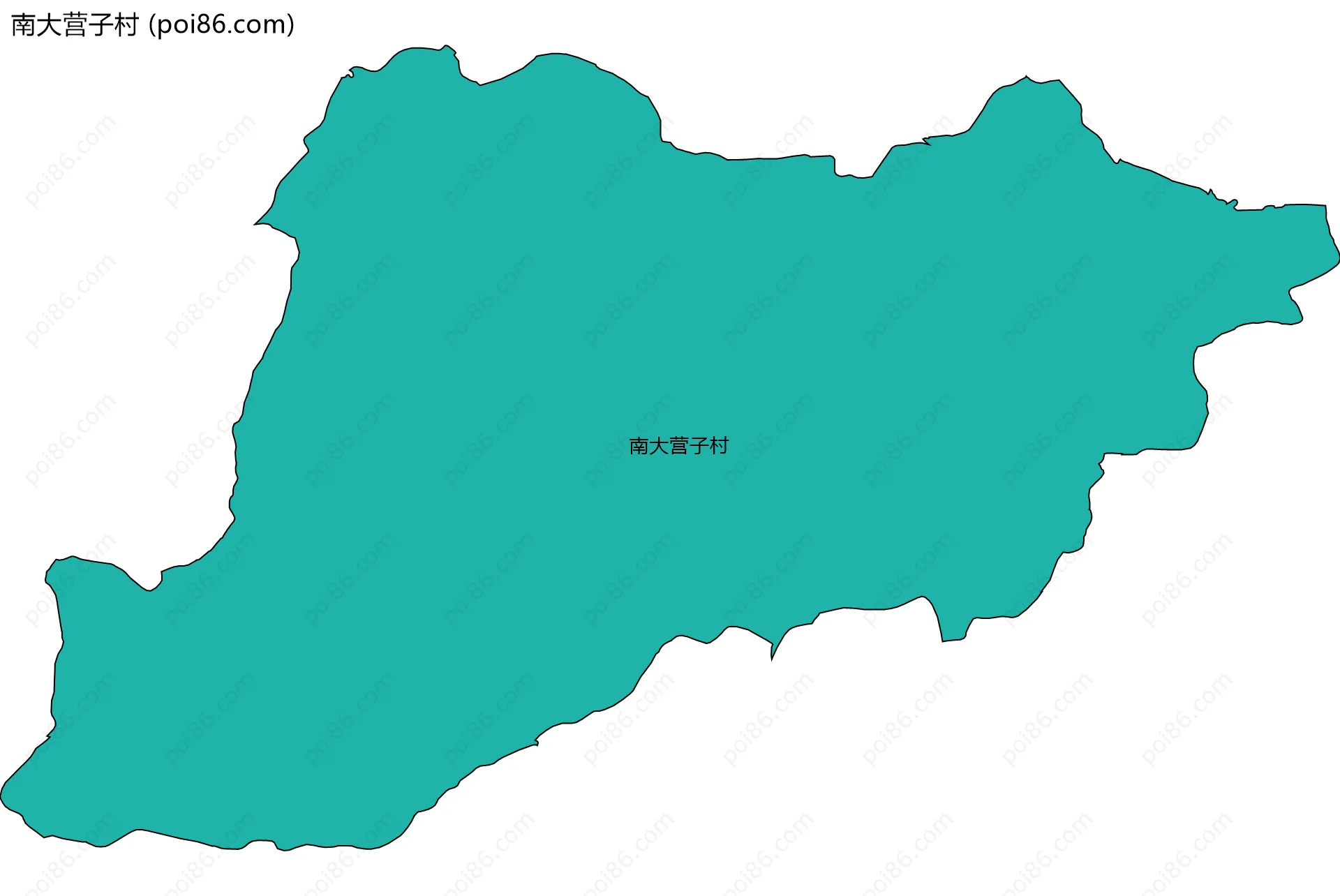 南大营子村边界地图