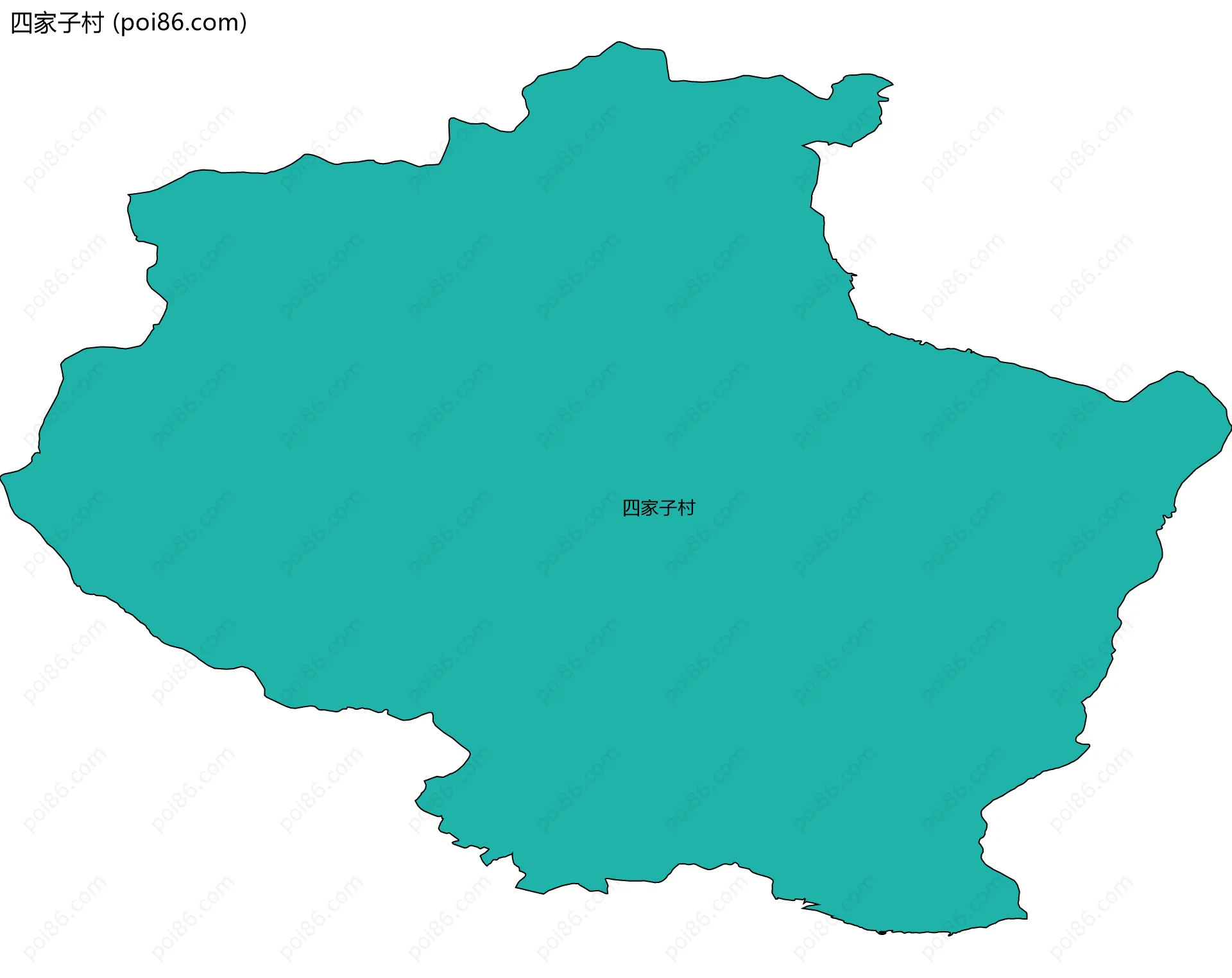 四家子村边界地图