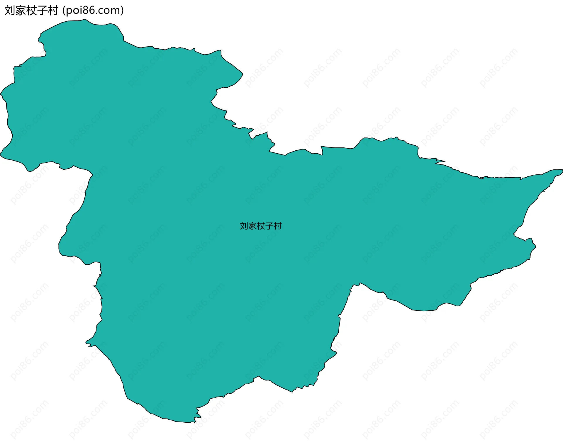 刘家杖子村边界地图