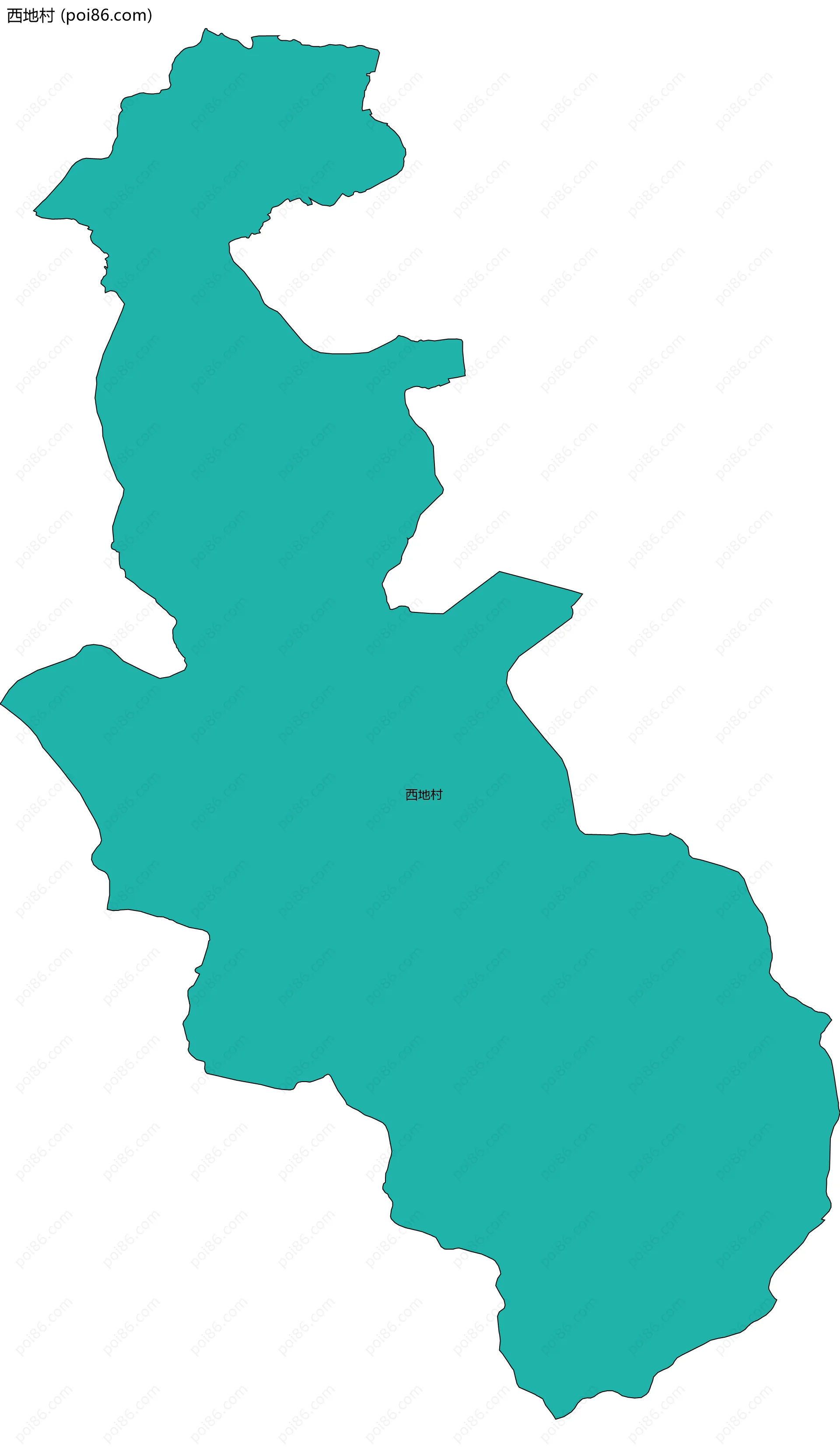 西地村边界地图