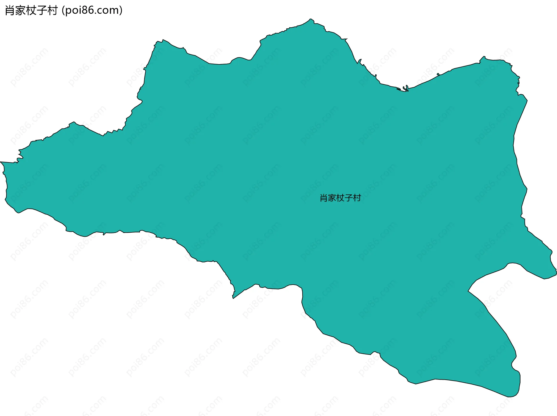 肖家杖子村边界地图