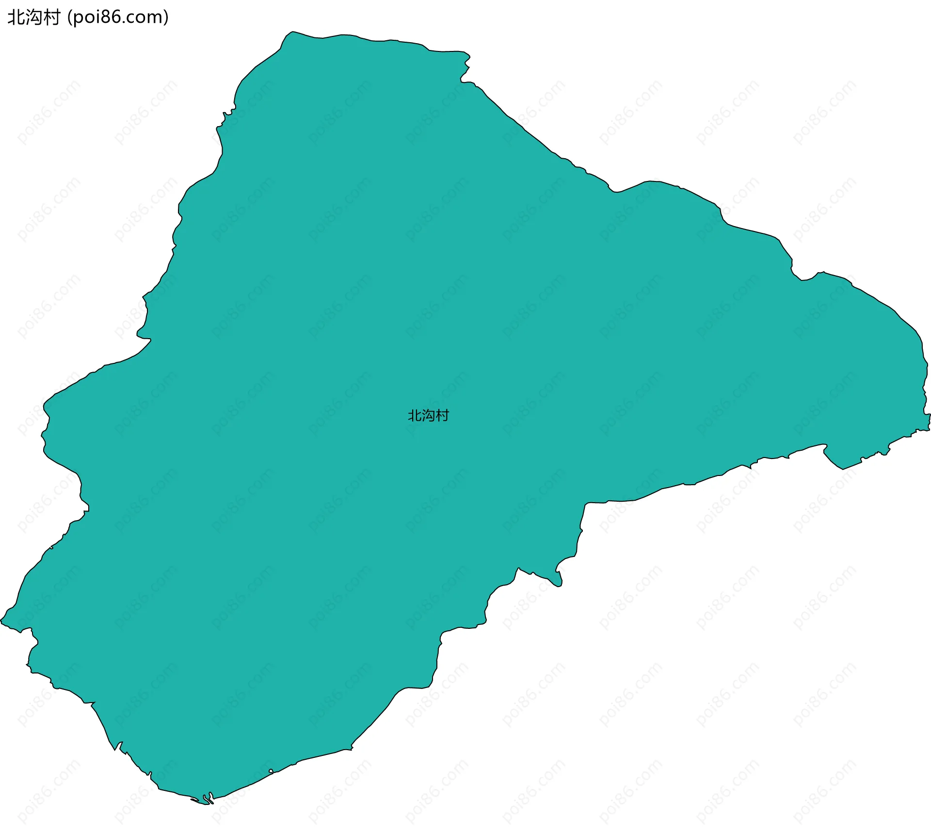 北沟村边界地图