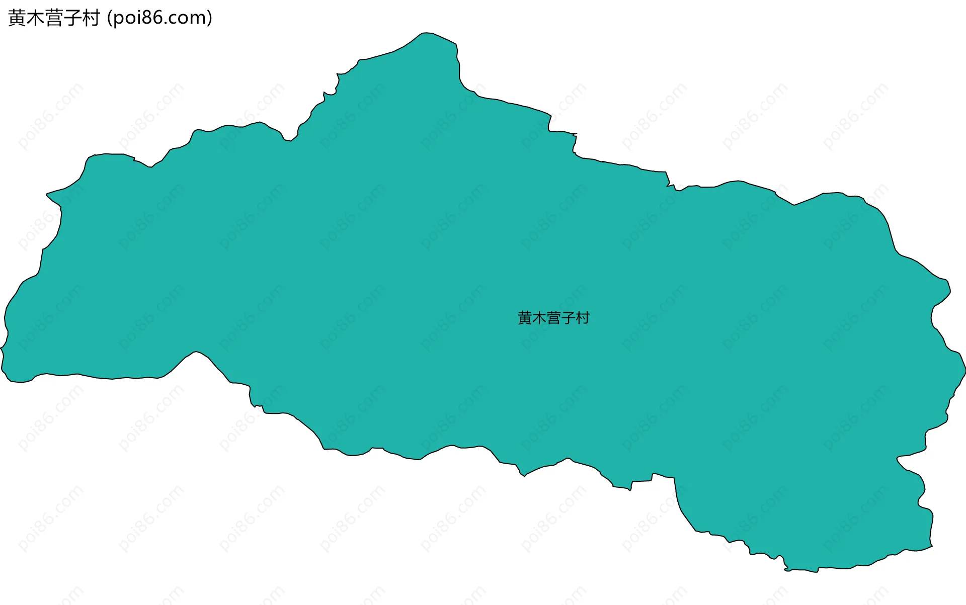 黄木营子村边界地图