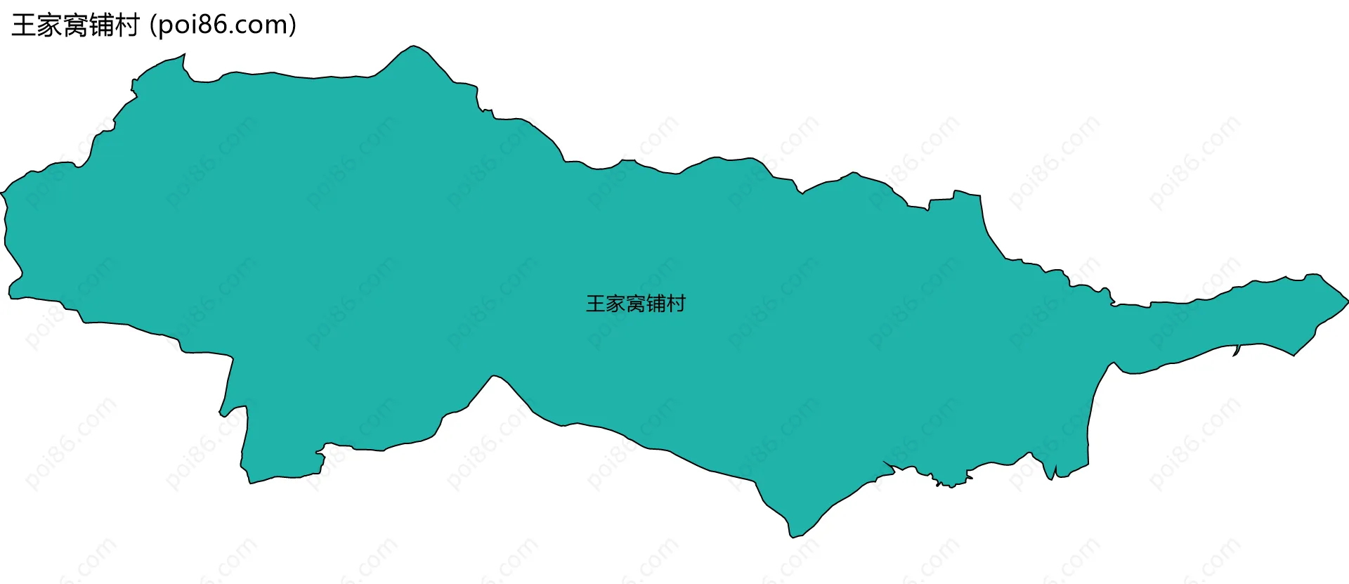 王家窝铺村边界地图