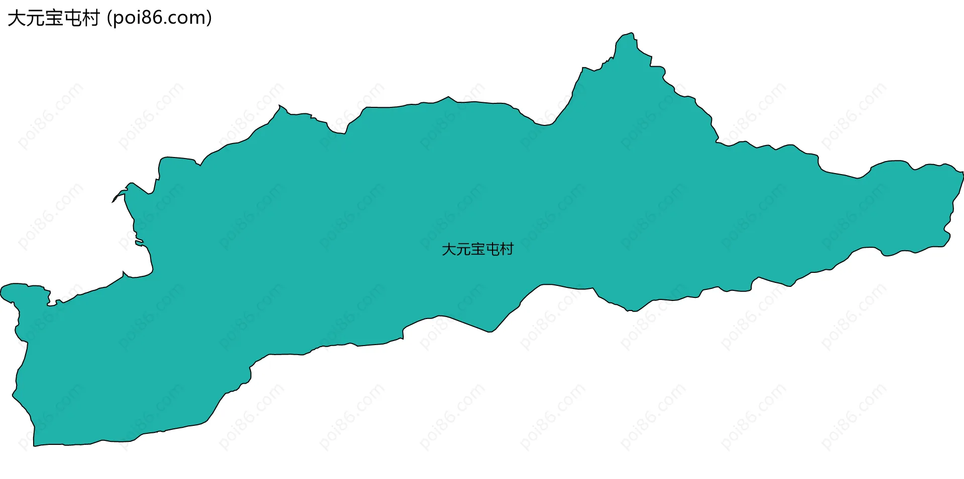 大元宝屯村边界地图