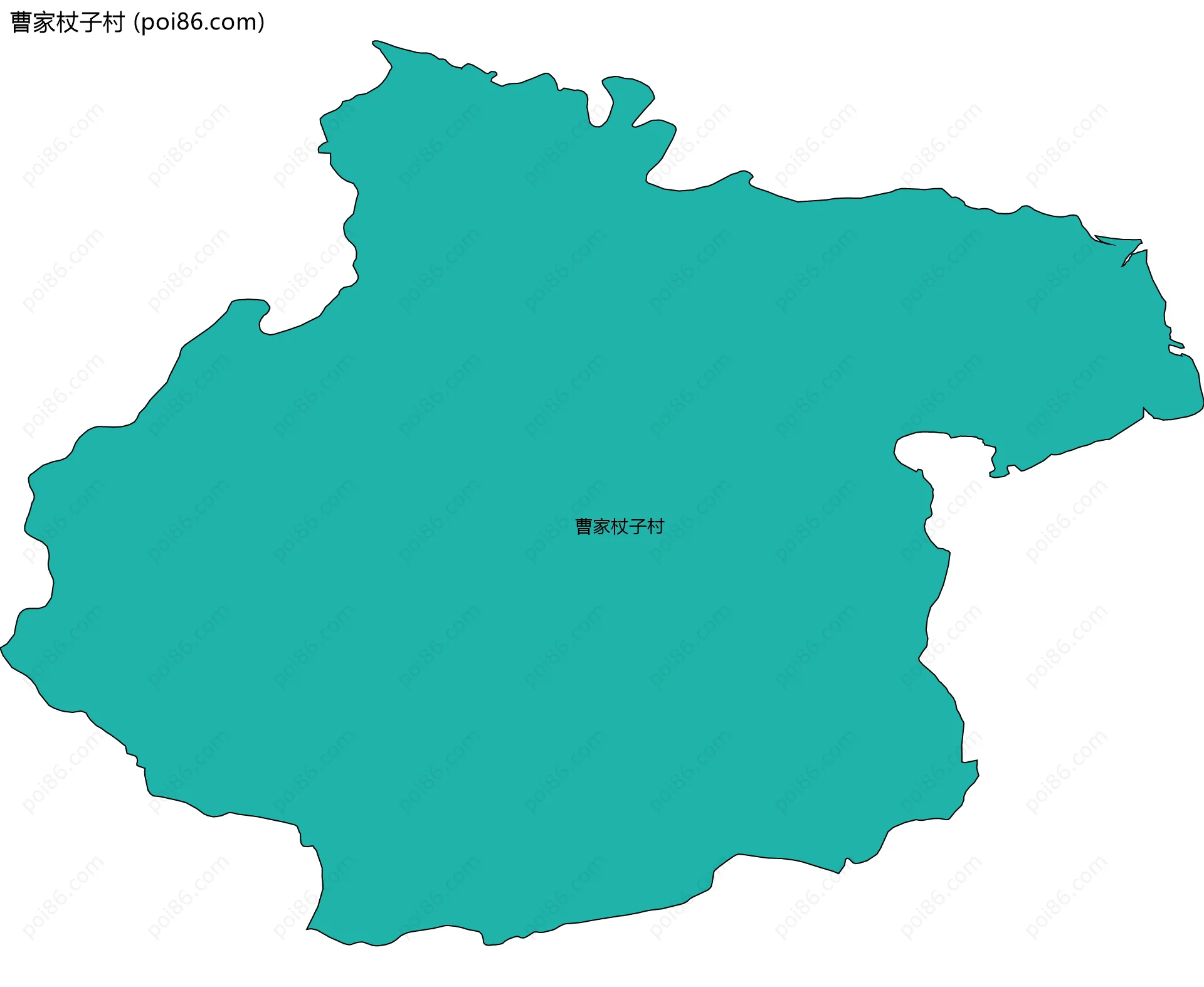 曹家杖子村边界地图