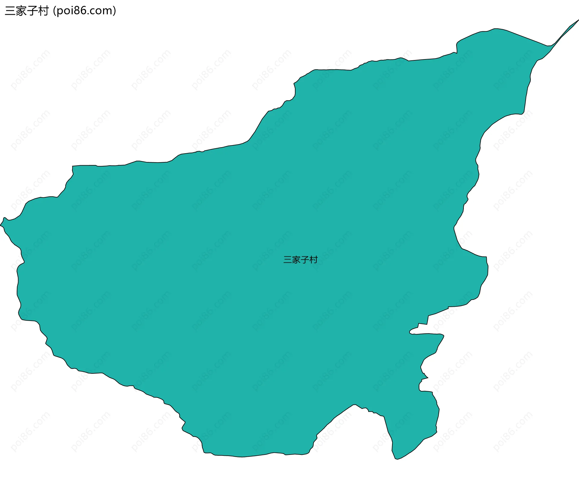 三家子村边界地图