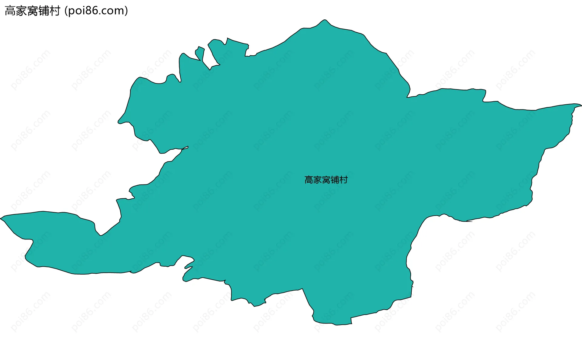 高家窝铺村边界地图