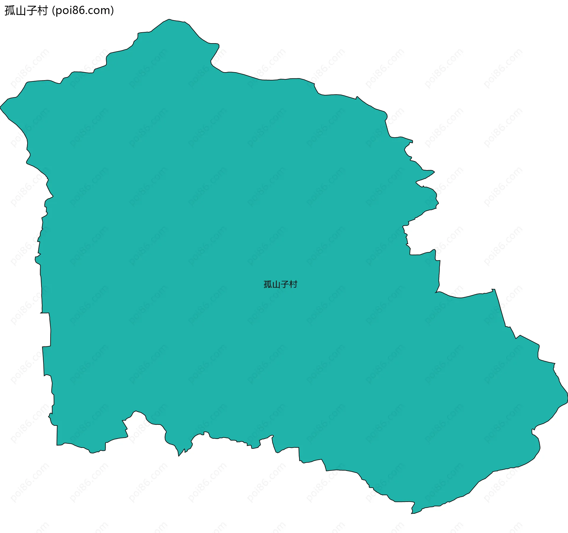 孤山子村边界地图