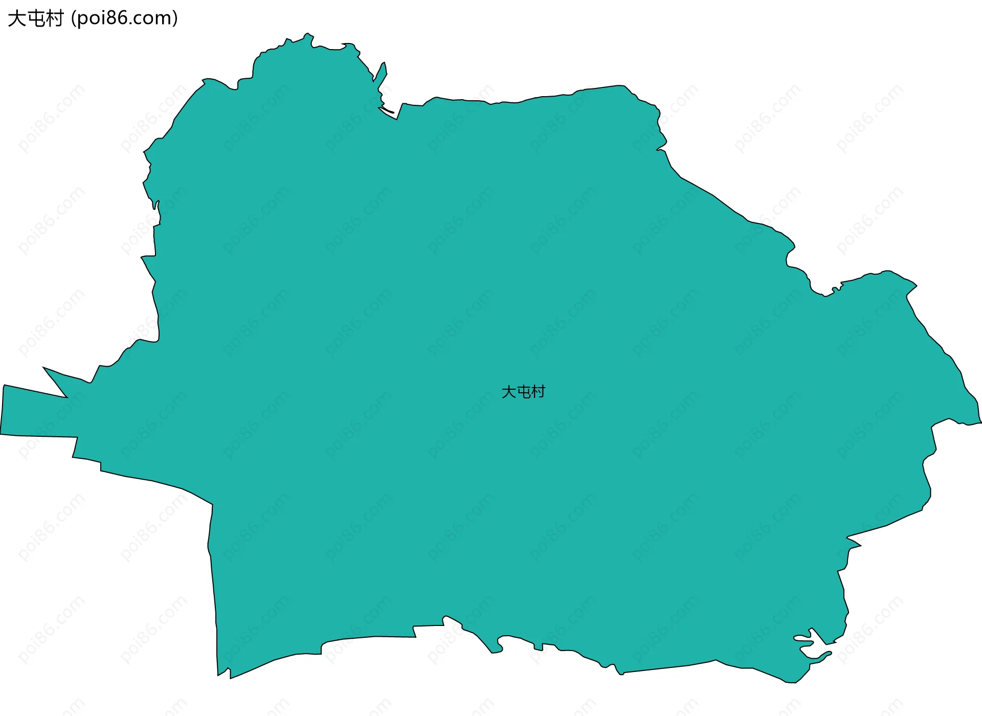 大屯村边界地图