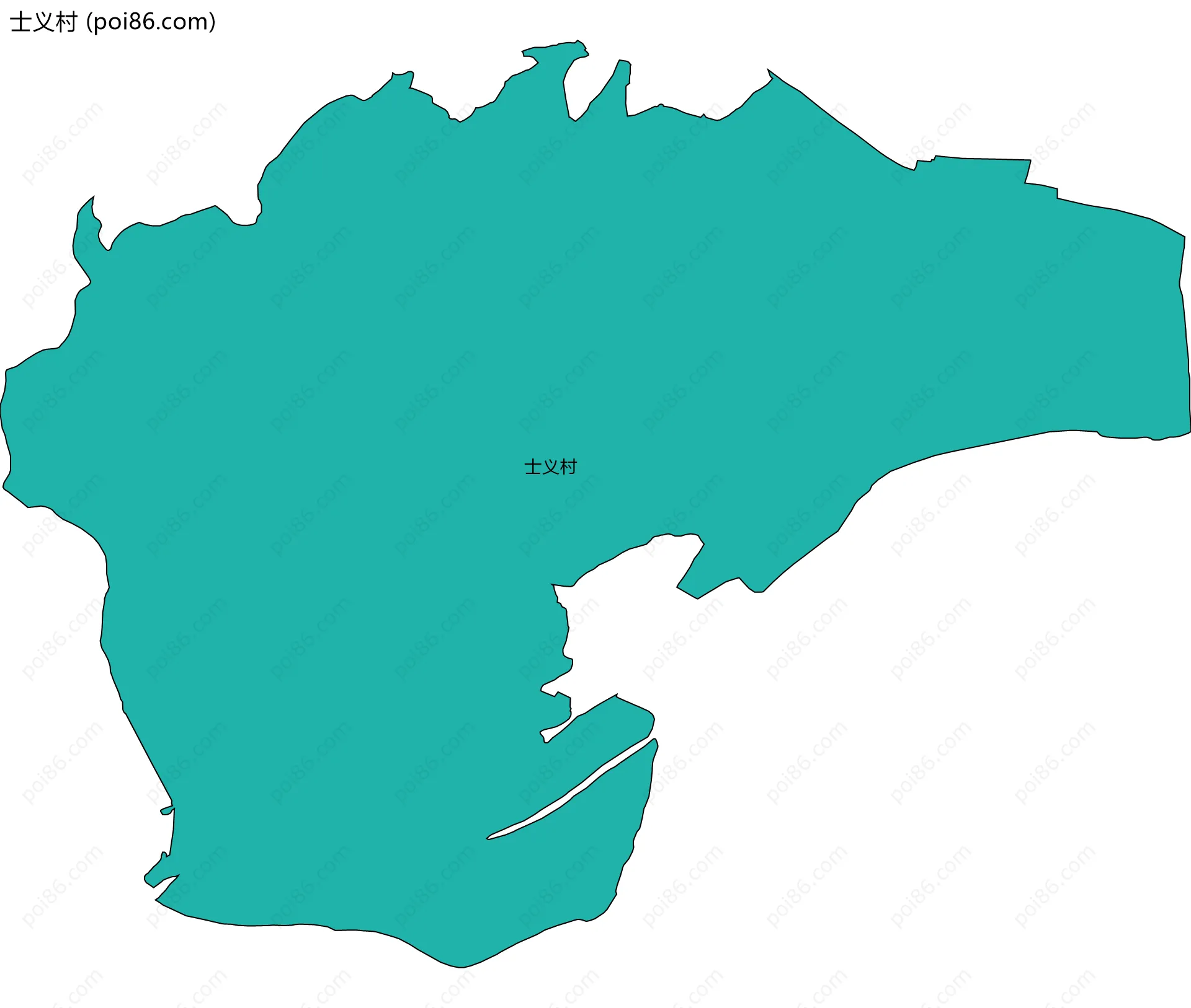 士义村边界地图