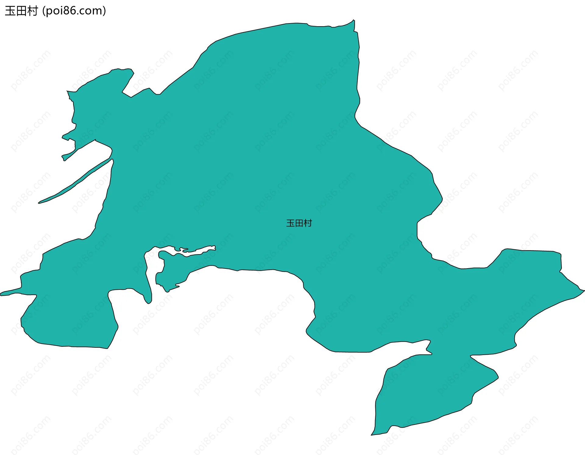 玉田村边界地图