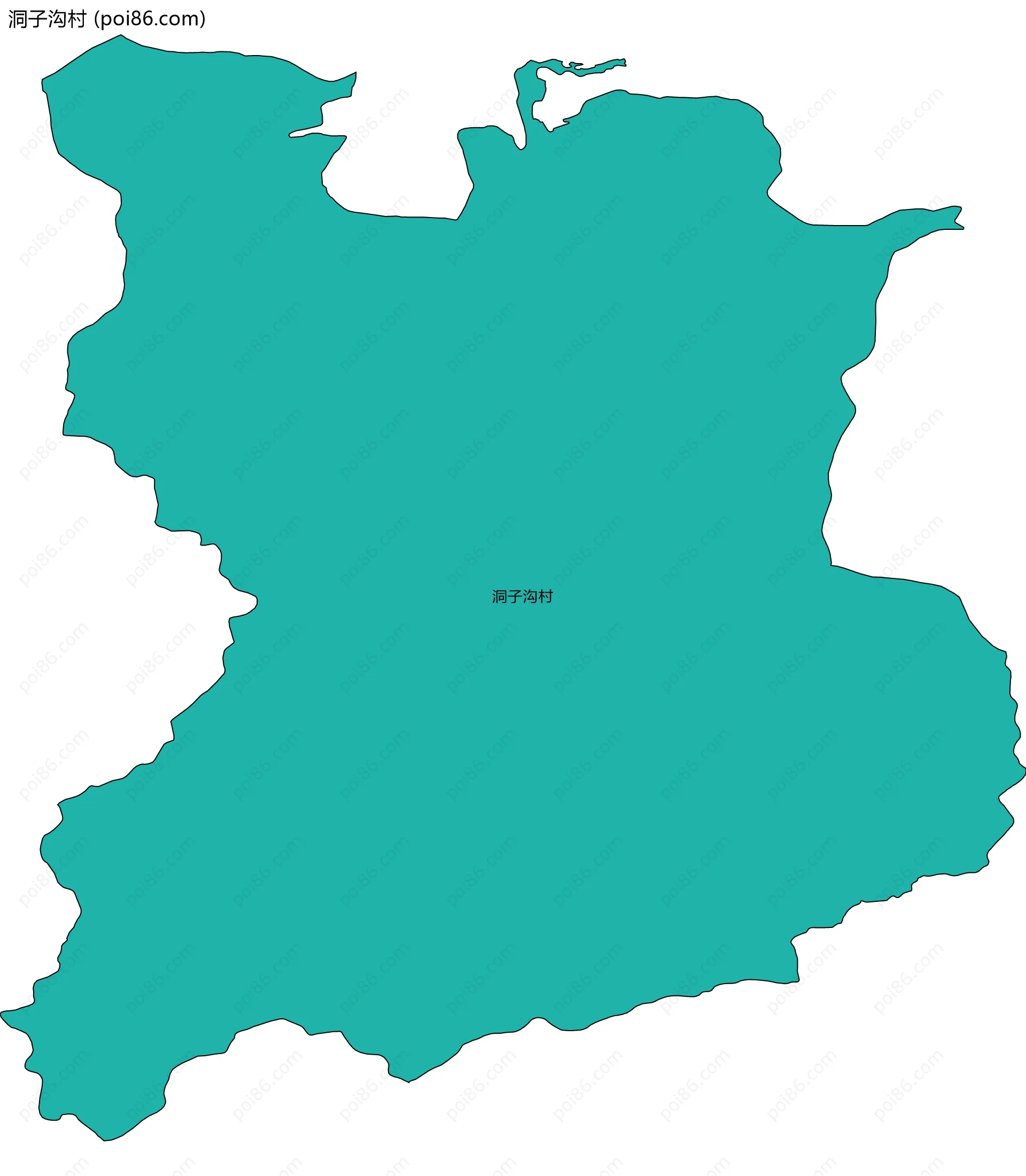洞子沟村边界地图